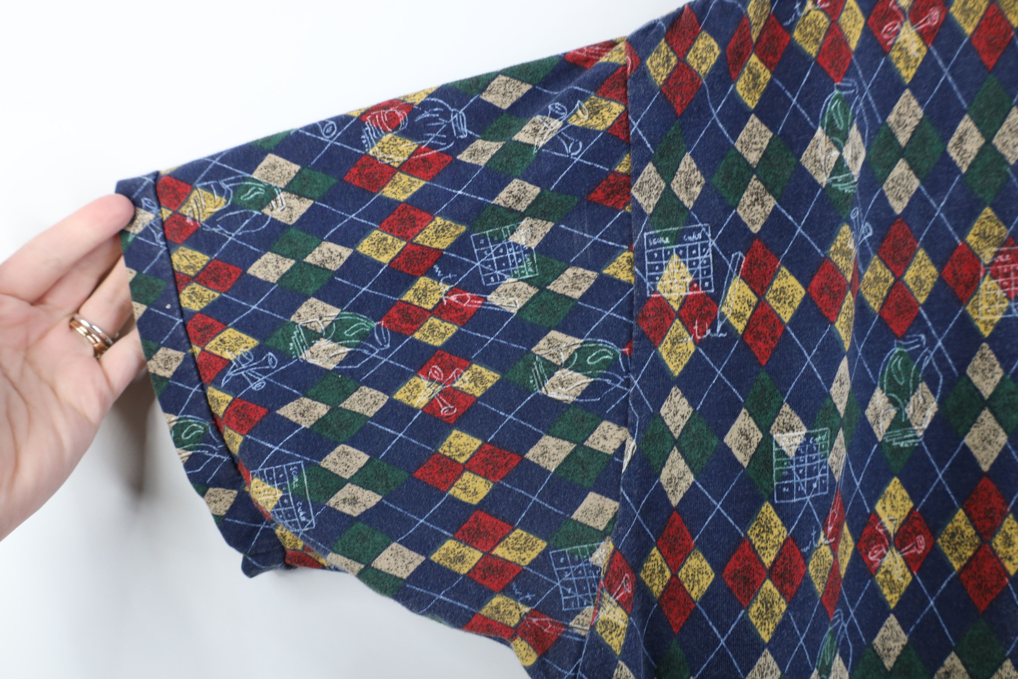 Vintage Vintage 90s Streetwear Diamond Golf Collared Polo Shirt Size US L / EU 52-54 / 3 - 9 Thumbnail