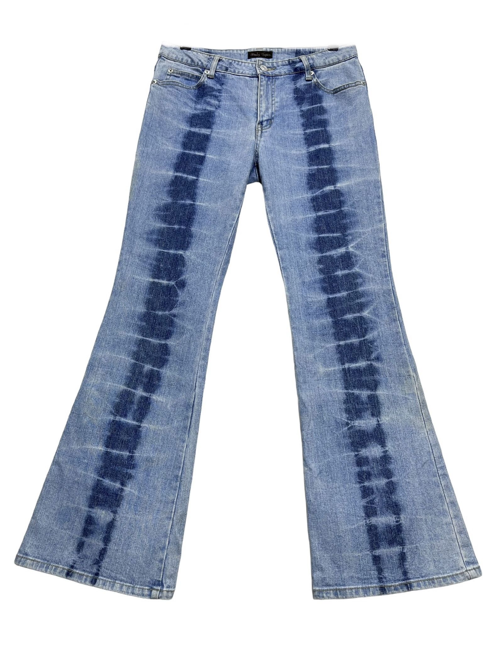 Japanese Brand 🔥DAILYTOPICS Art Spine Tattoo Design Stretch Flare Denim💥 Size 30" / US 8 / IT 44 - 2 Thumbnail
