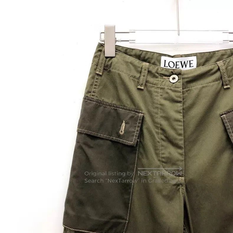 Loewe Loewe Dark Green Cotton Casual Pants Size 42" / US 20 - 3 Thumbnail