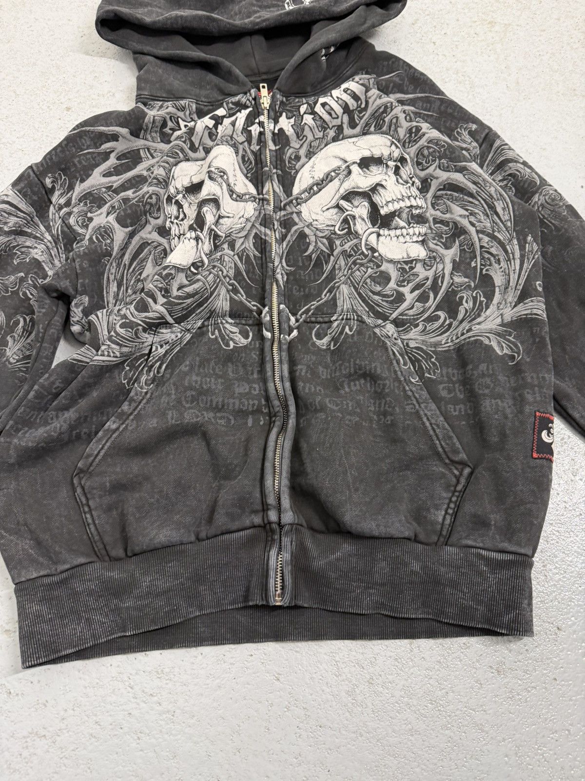 Affliction Affliction Skull Zip Hoodie Size US M / EU 48-50 / 2 - 5 Thumbnail