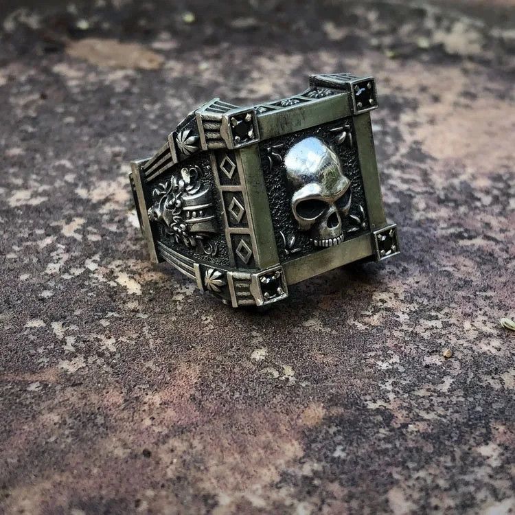 Japanese Brand × Vintage Skull square ring Size ONE SIZE - 2 Thumbnail