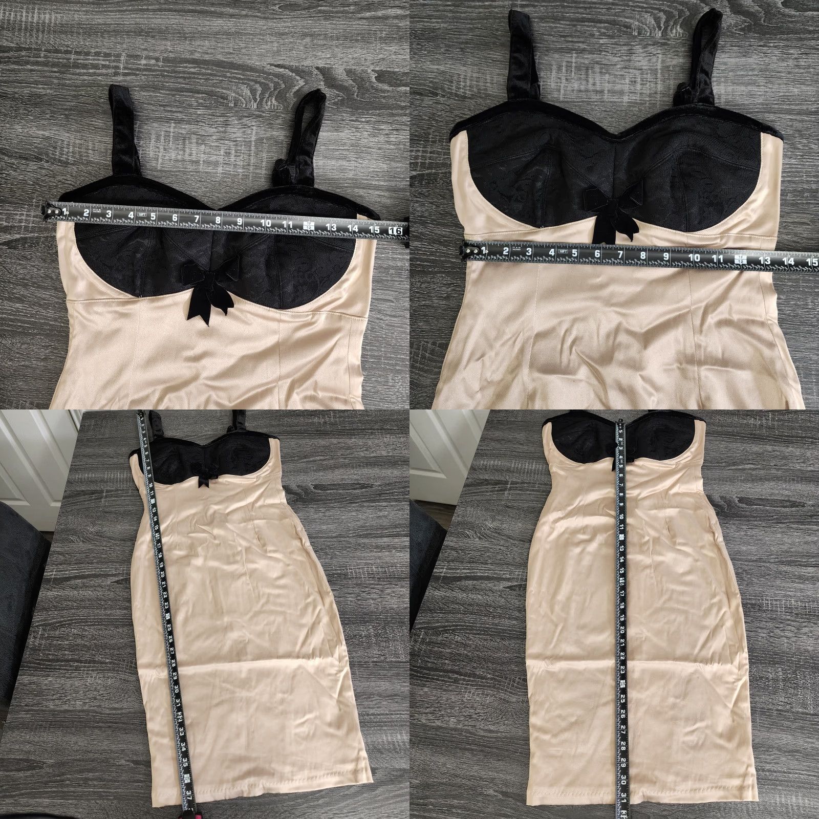 Vintage Pinup Girl Clothing Courtesan Wiggle Dress Satin Retro Rockabilly Belt Pencil Dress Bodycon Size Small Champagne Women Size S / US 4 / IT 40 - 9 Thumbnail