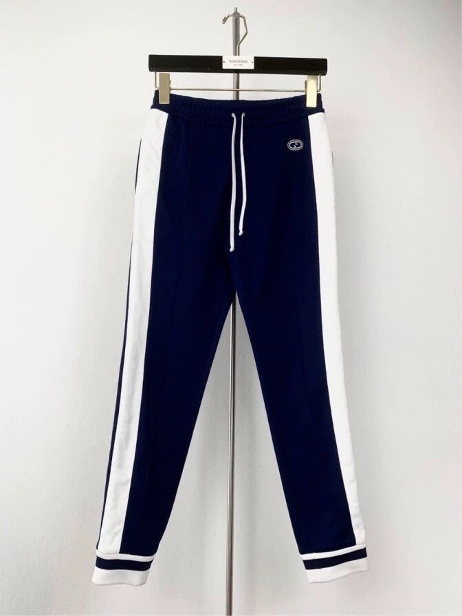 Gucci Gucci Size XS Blue and white pearl cotton striped double G Size US 30 / EU 46 - 1 Thumbnail