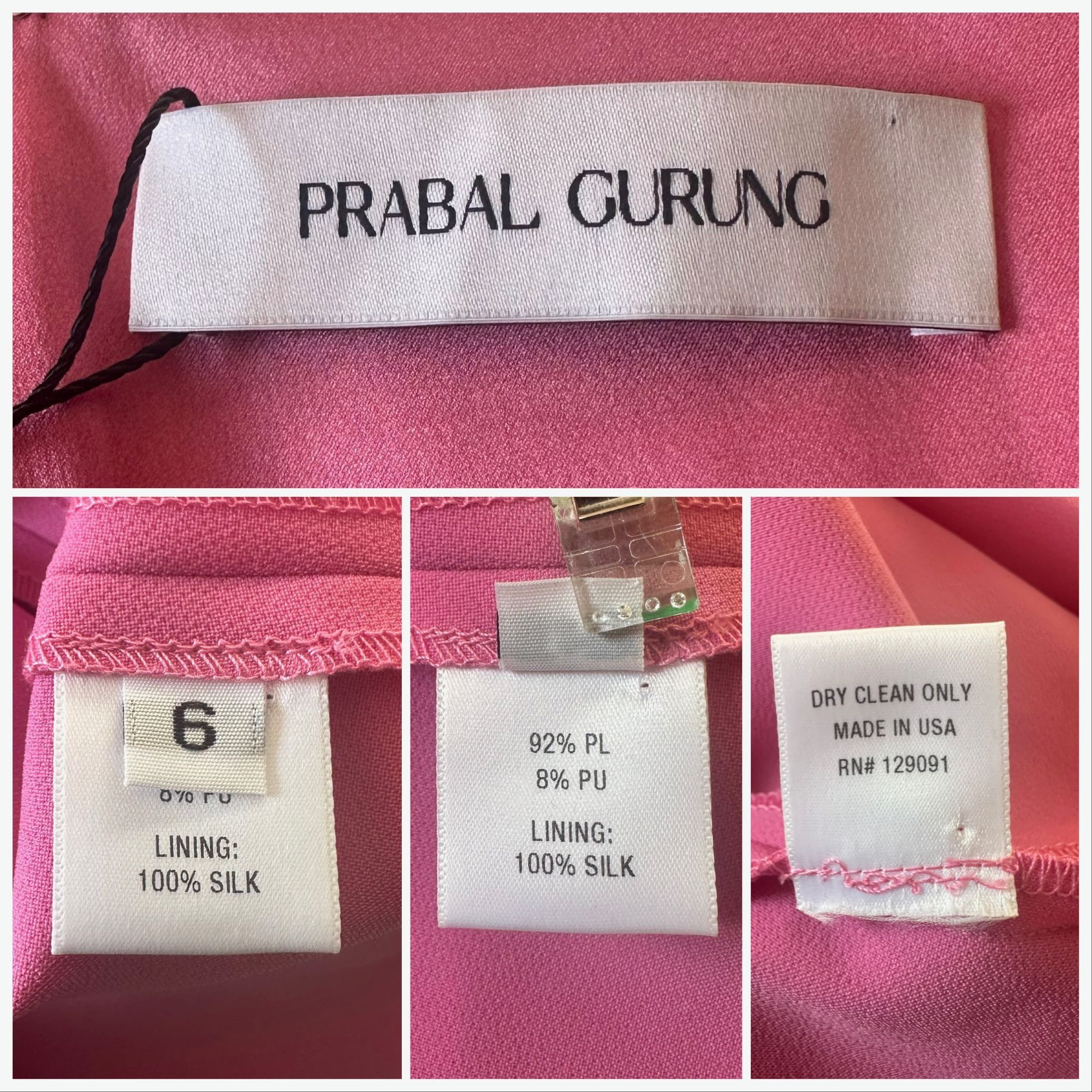 Prabal Gurung NWT Prabal Gurung Pink Sculpted Sweetheart Sheath Midi Dres Size M / US 6-8 / IT 42-44 - 3 Thumbnail