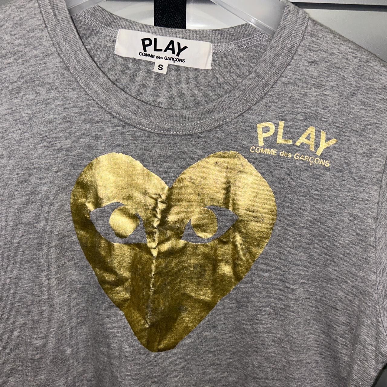 Comme des Garcons × Comme des Garcons PLAY ad2010 gold heart tee Size S / US 4 / IT 40 - 3 Thumbnail