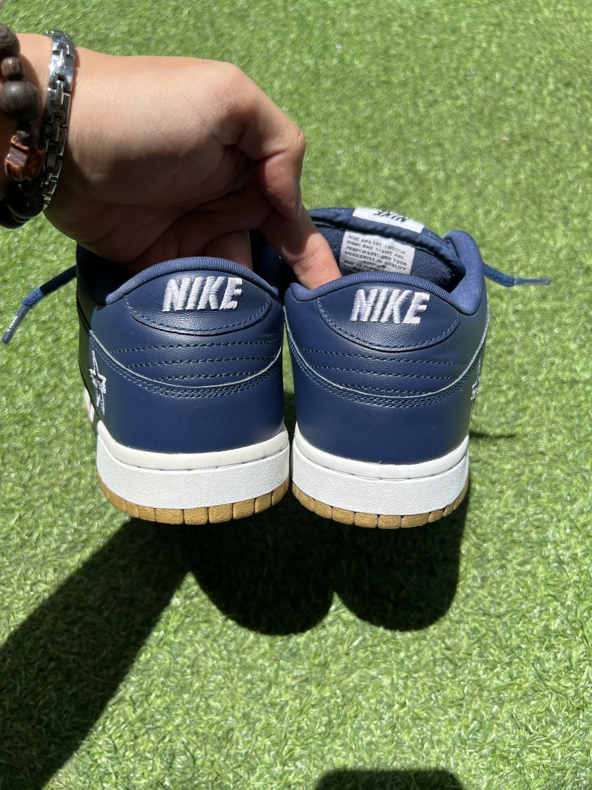 Nike × Supreme Supreme x Nike Sb Dunk Low Metallic Gold/Navy CK3480-700 Size US 8 / EU 41 - 5 Thumbnail