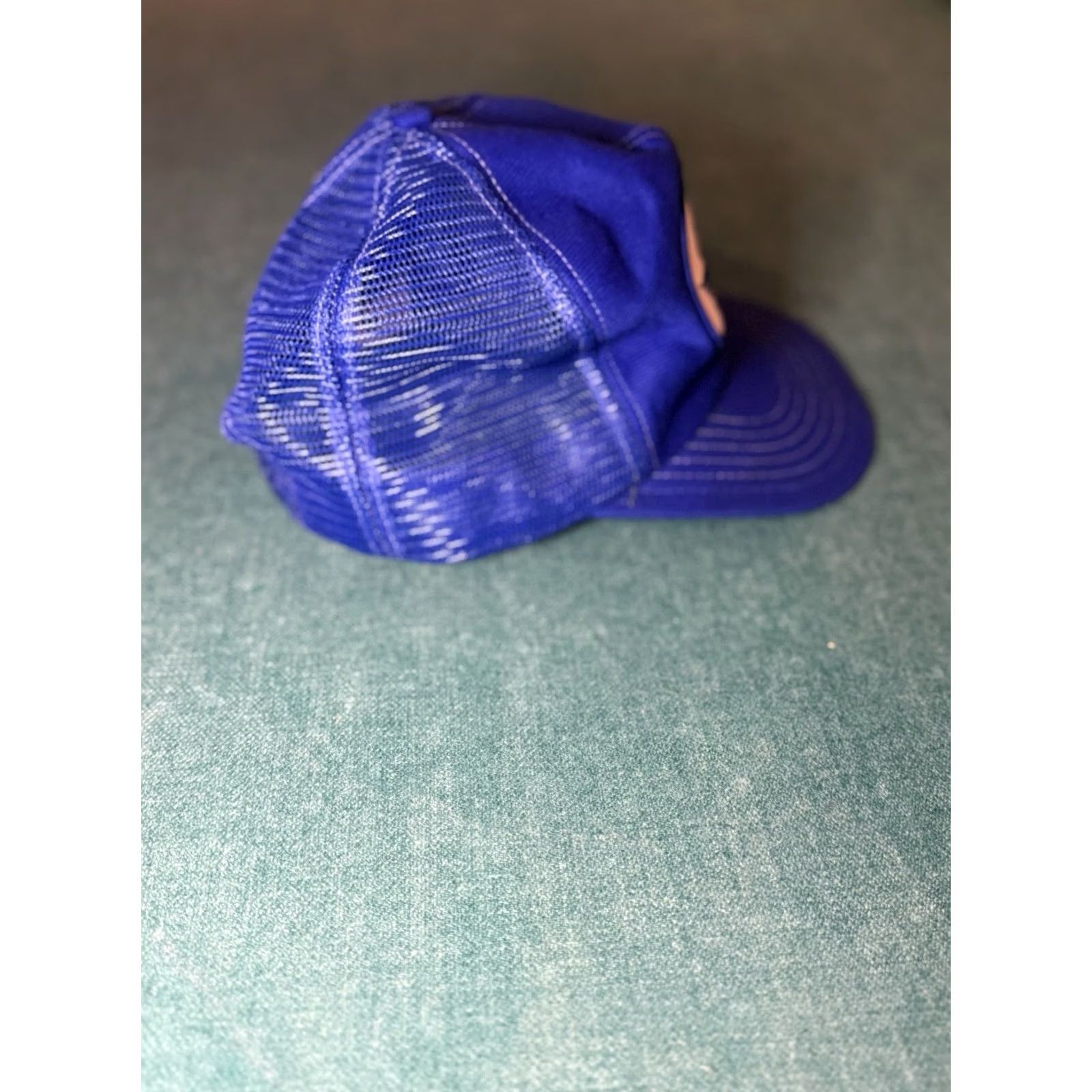 Vintage VINTAGE Snap-Back Trucker Hat Blue UV Protection Adjustable Men XS? No; remove unknown. Size ONE SIZE - 3 Thumbnail