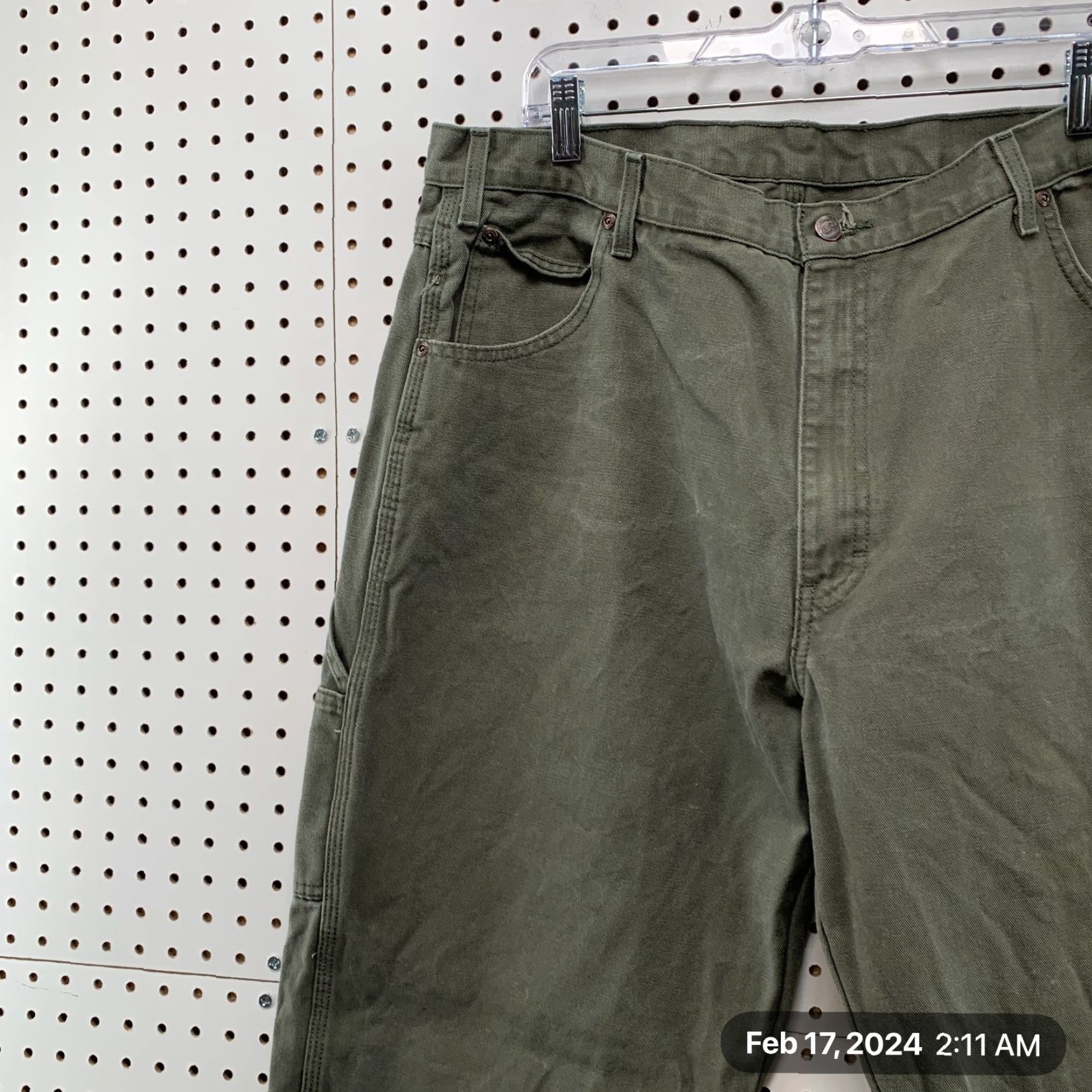 Dickies VINTAGE Dickies Carpenter Canvas Pants Mens FITS Size 38x32.5 Olive Green Size US 38 / EU 54 - 7 Thumbnail