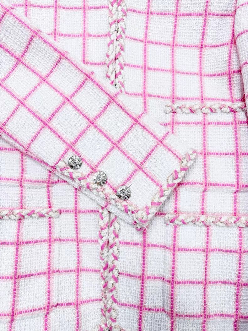 Chanel Chanel 23C early spring show pink plaid diamond rolled edg Size S / US 4 / IT 40 - 4 Thumbnail