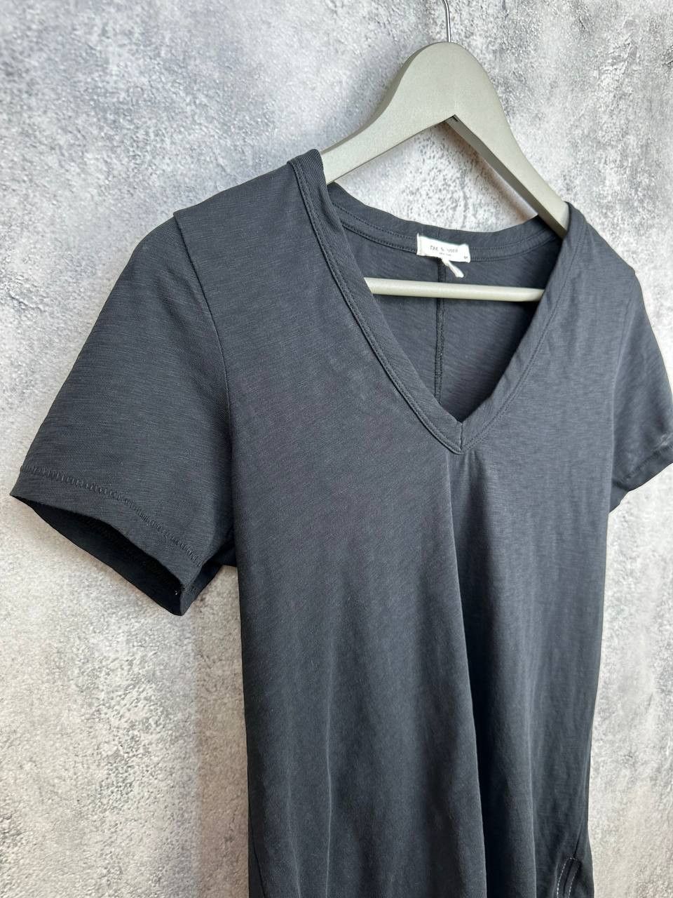 Rag & Bone Rag & Bone New York Black Pima Cotton V-Neck T-Shirt Size S / US 4 / IT 40 - 3 Thumbnail
