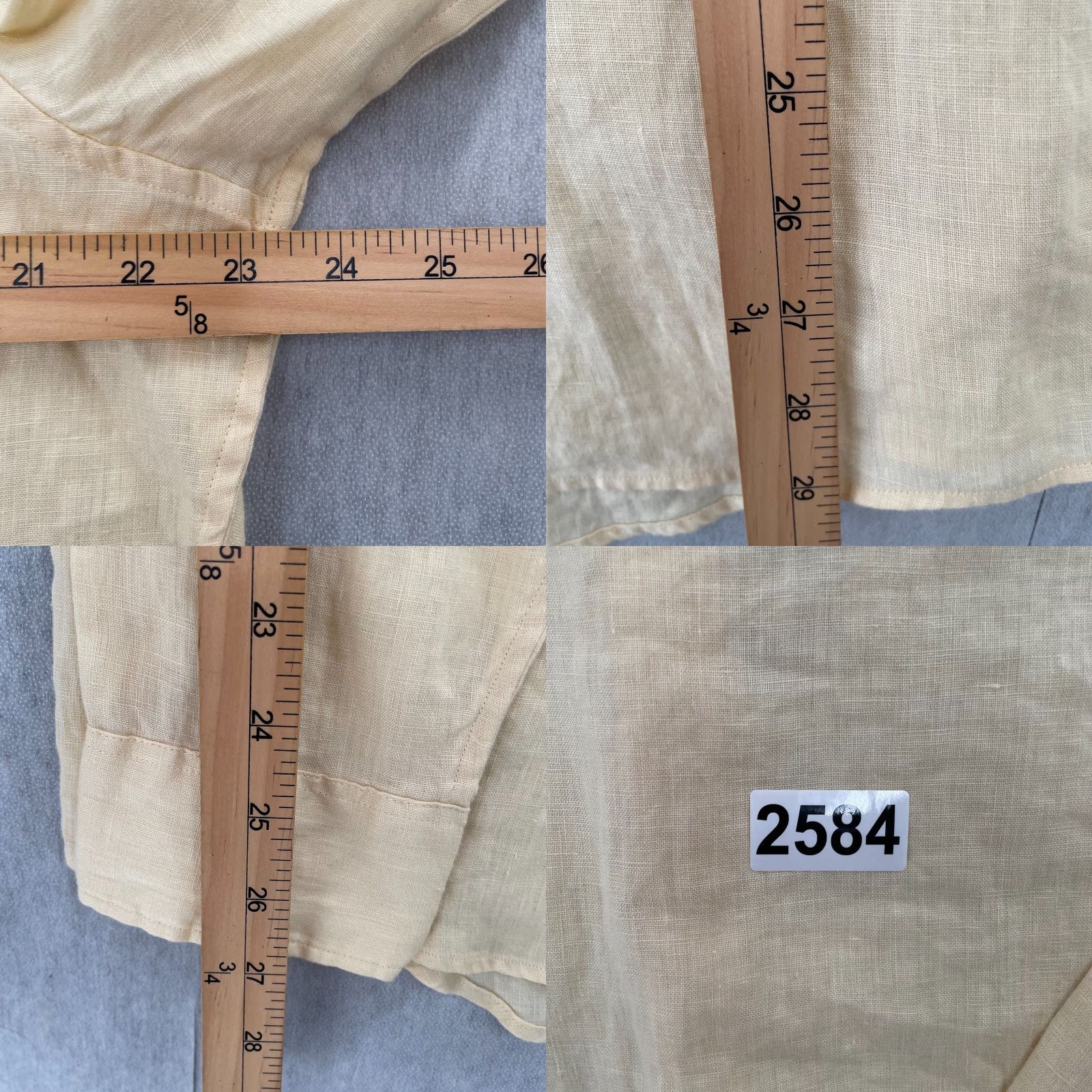 Michael Kors Michael Kors Shirt Mens Large Yellow Plantain Linen Long Sleeve Button-Up 90s Designer? Size US L / EU 52-54 / 3 - 8 Thumbnail