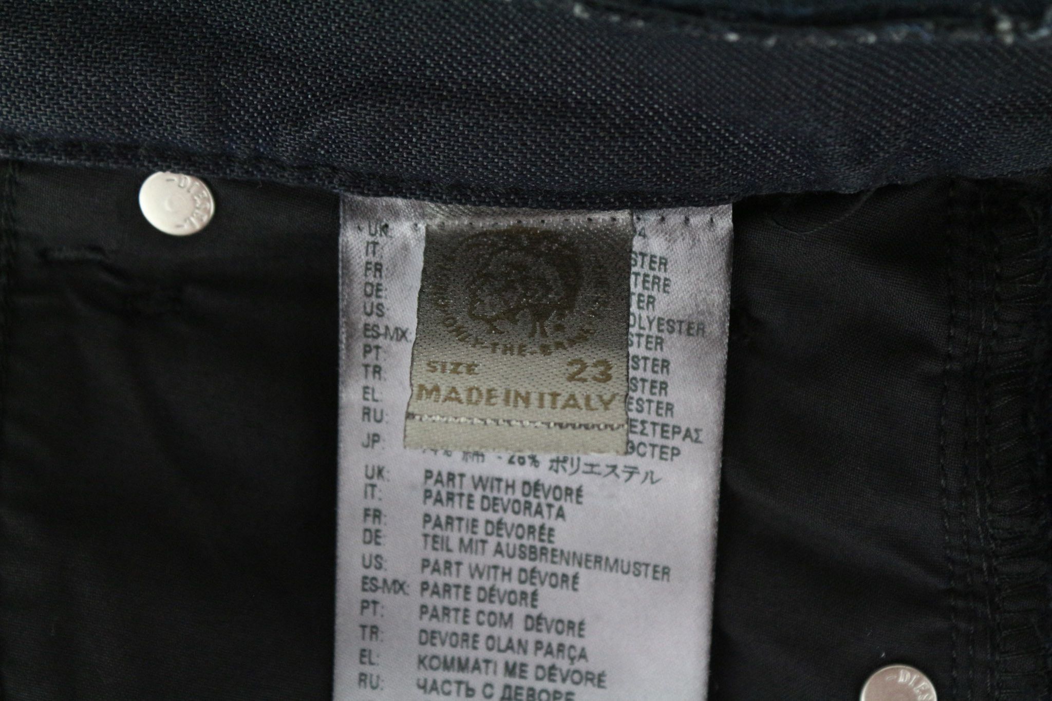 Diesel NICLAH 084NI W23/L32 Navy Jeans 70630 Size 23" - 7 Thumbnail