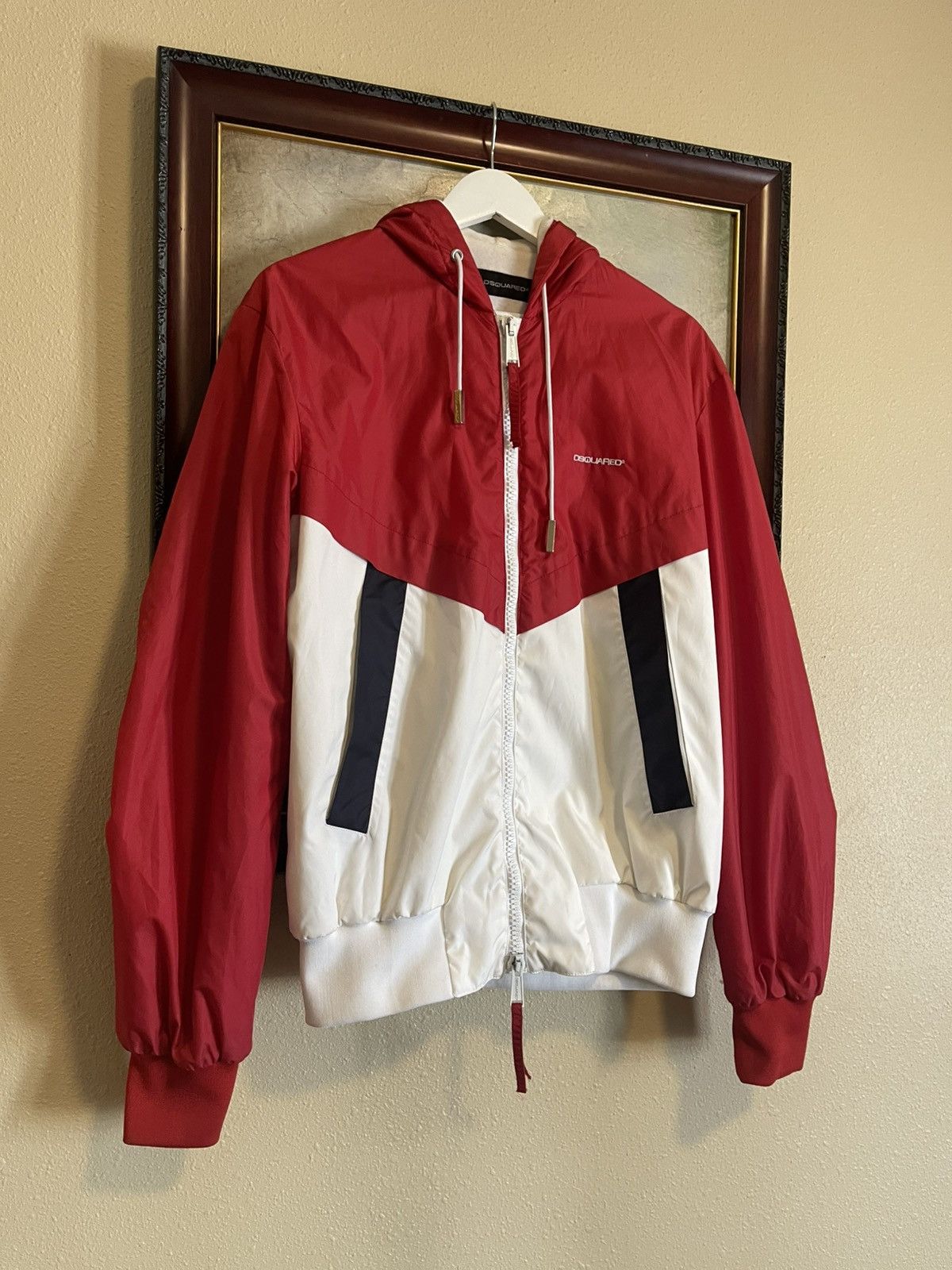 Dsquared2 DSquared2 Jacket Mens Size 48 Red Visit White Hooded Size US M / EU 48-50 / 2 - 2 Thumbnail