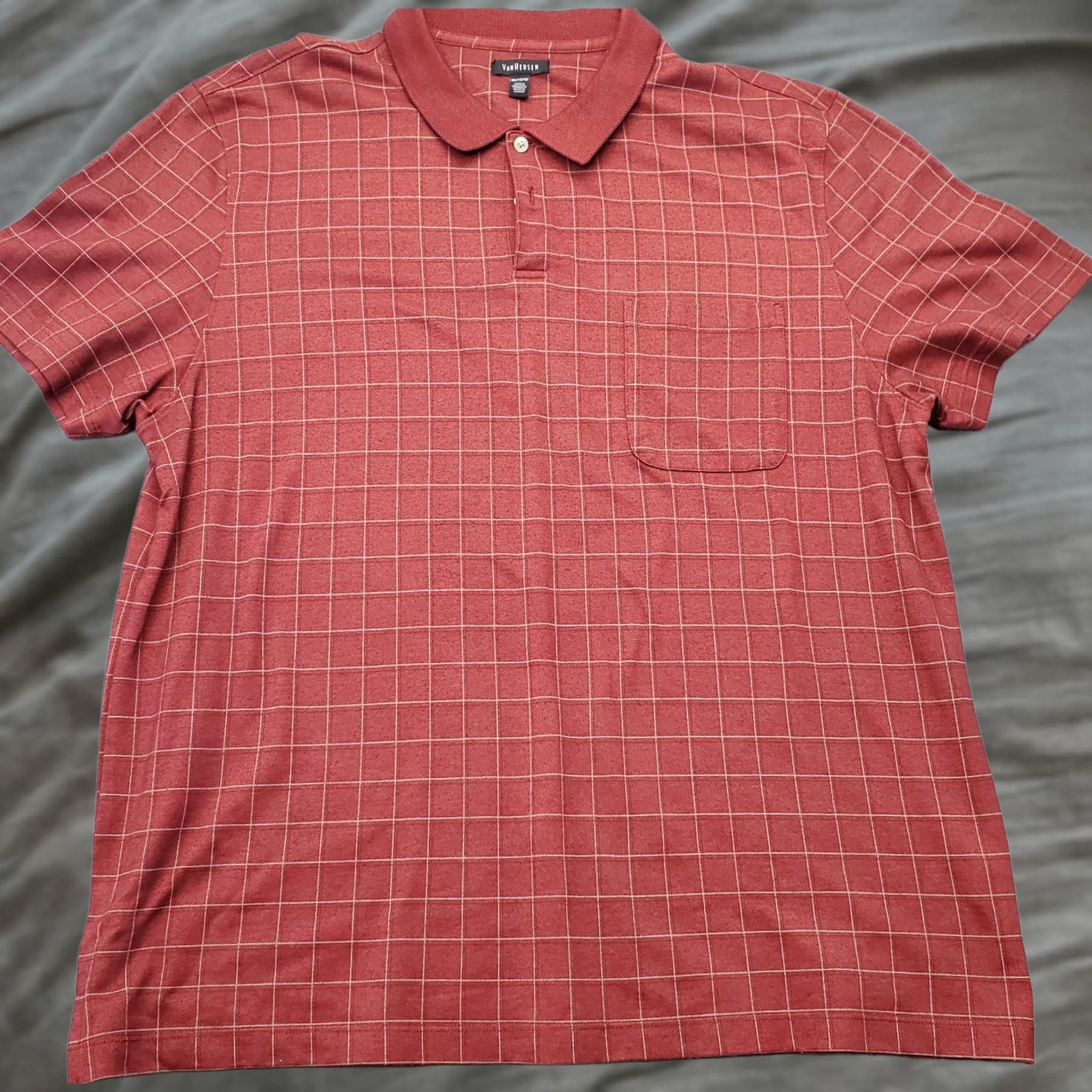 Van Heusen Van Heusen Polo Shirt Mens Size XXL Multicolor Check Short Sleeve Slit Collared Shirt Size US XXL / EU 58 / 5 - 1 Thumbnail