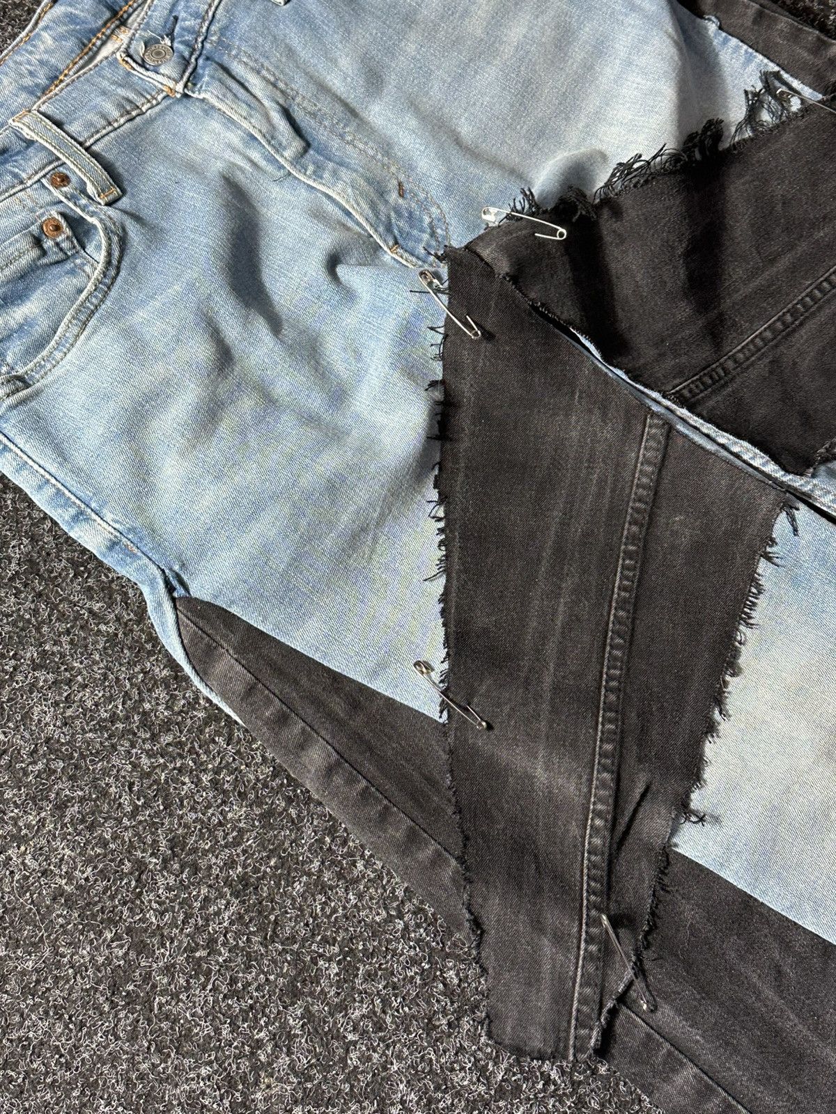 If Six Was Nine × Levi's 🚨GRAIL CUSTOM DENIM JEANS 2in1 ULTRA BAGGY Y2K JAPANESE STYL Size US 33 - 5 Thumbnail