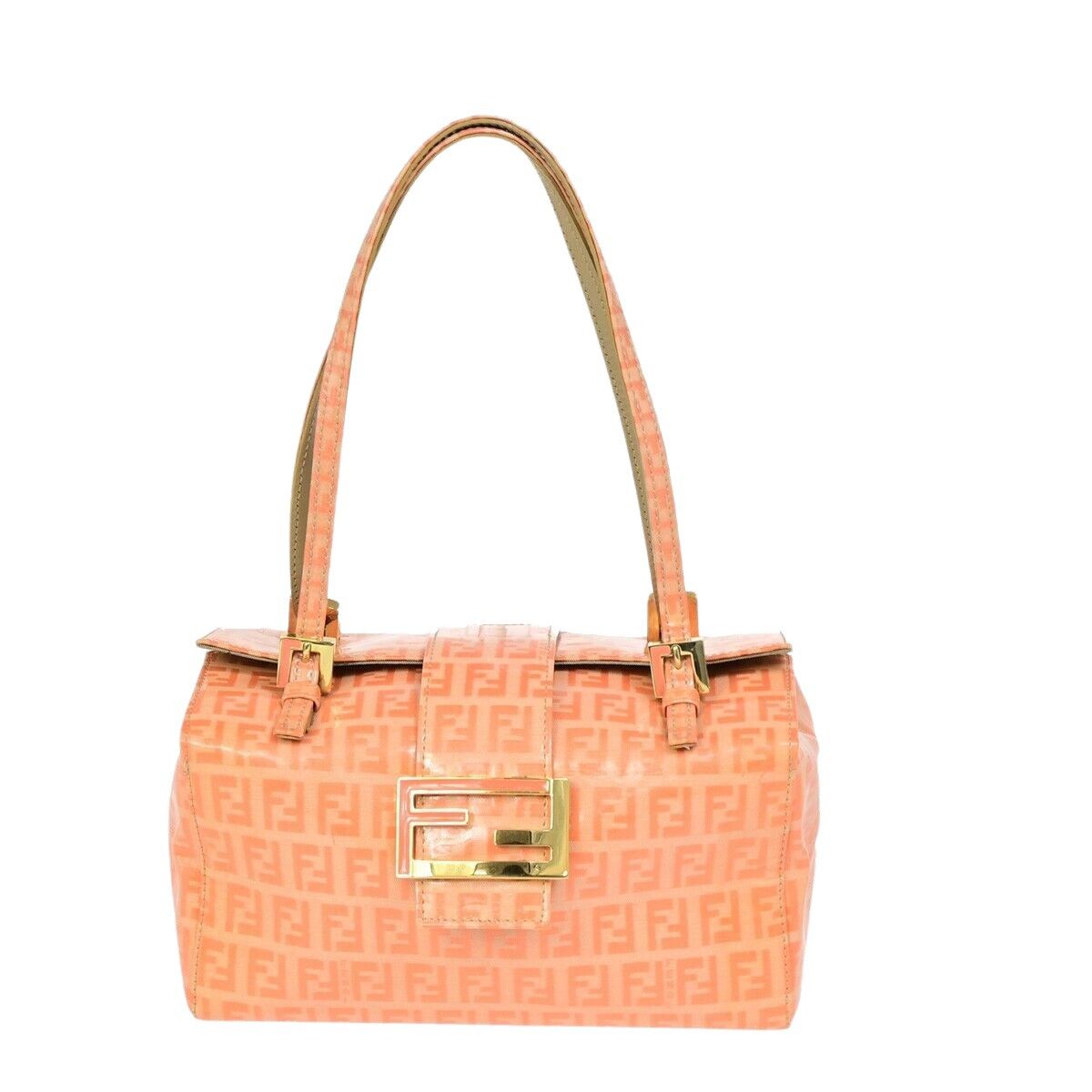 Fendi Ff Orange Canvas Shoulder Bag (Pre-Owned) Size ONE SIZE - 1 Thumbnail