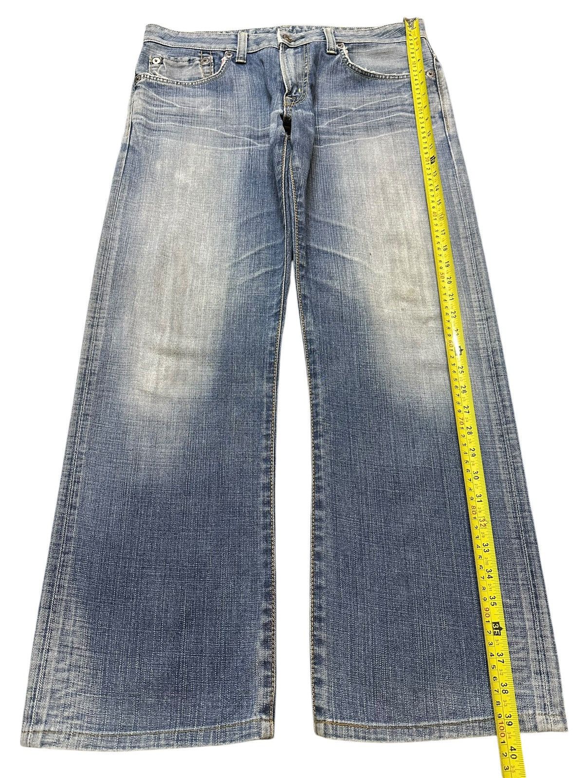 Edwin Vintage Edwin 503 Blue Trip Faded Wash Style Baggy Jeans Size US 35 - 13 Thumbnail