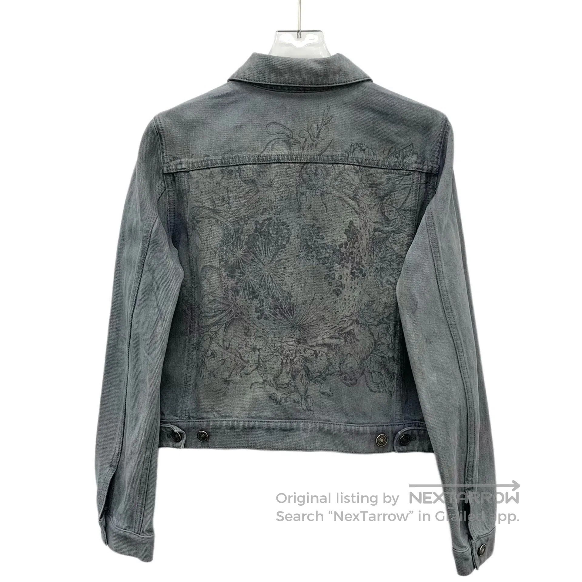 Dior Dior Gray Washed Distressed Bee Embroidered Cotton Collar Size XS / US 0-2 / IT 36-38 - 2 Thumbnail