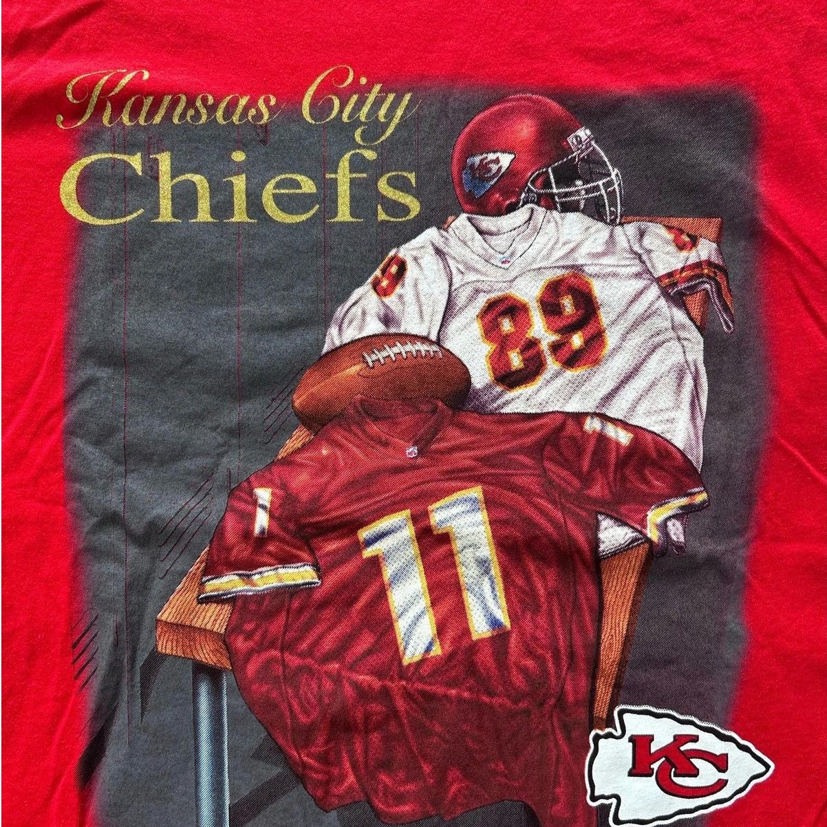 CSA Vintage Kansas City Chiefs Deadstock Locker Room T Shirt -L Size US L / EU 52-54 / 3 - 2 Thumbnail