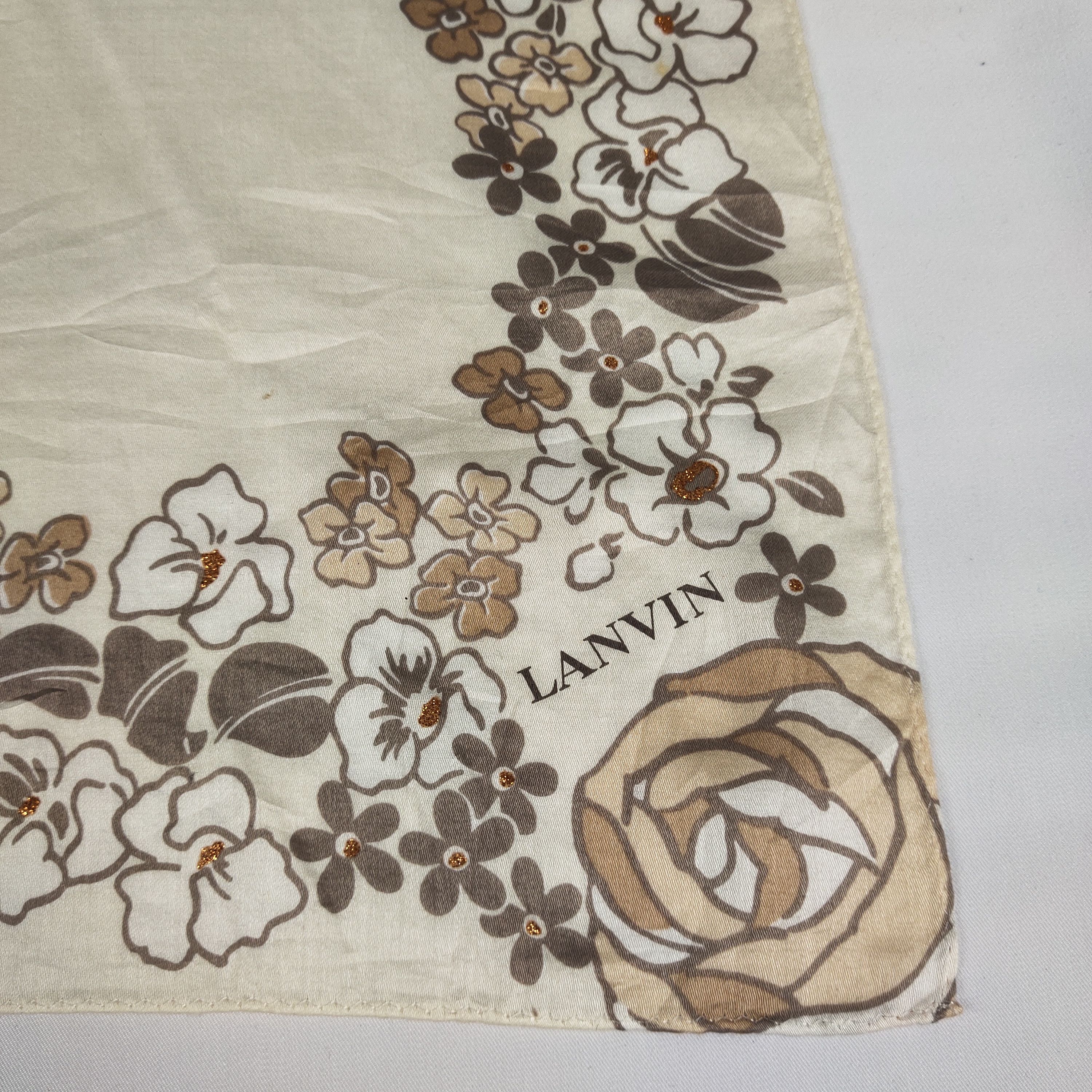 Lanvin × Vintage Lanvin Handkerchief / Neckerchief / Bandana FZ282 Size ONE SIZE - 5 Thumbnail