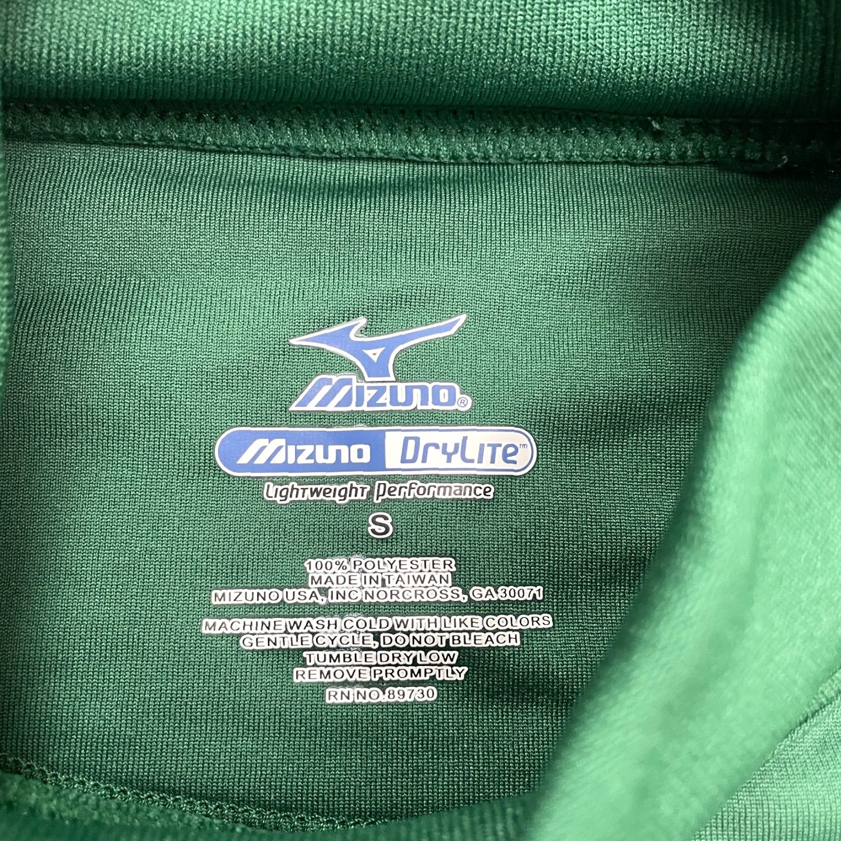 Mizuno Mizuno DryLite Baseball Shirt Mens Small Green Mock Pullover Short Sleeve Lightweight Breathable Easy Care Regular Fit NWT Size US S / EU 44-46 / 1 - 6 Thumbnail
