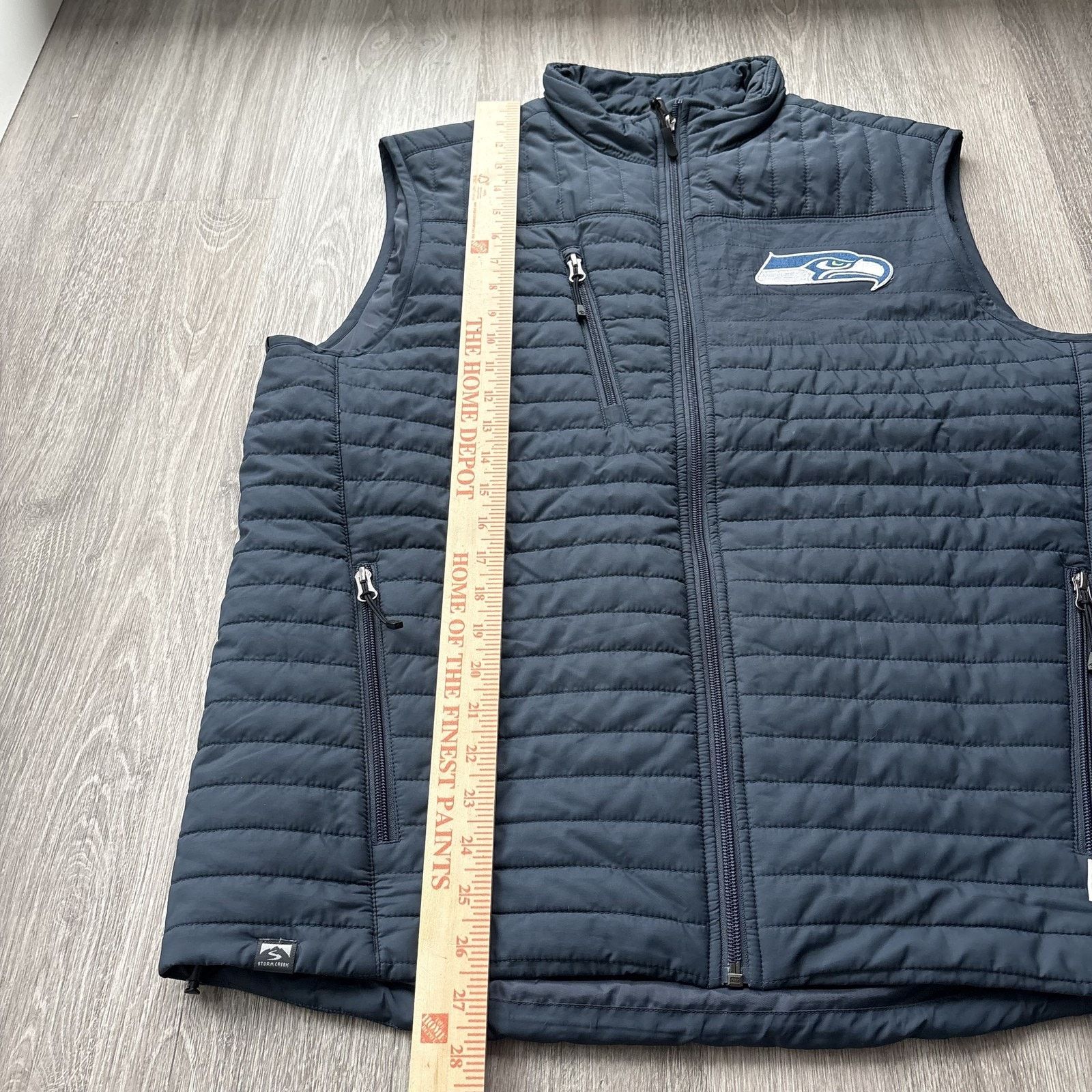 Other Storm Creek Men's Seattle Seahawks Quilted Puffe Vest Blue L Size US L / EU 52-54 / 3 - 5 Thumbnail