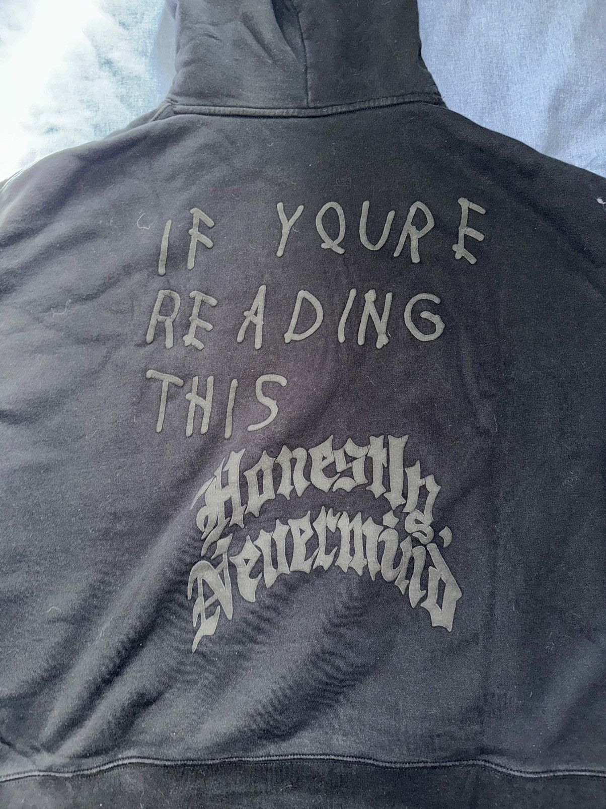 image of Drake Honestly Nevermind Hoodie in Black, Men's (Size Large)