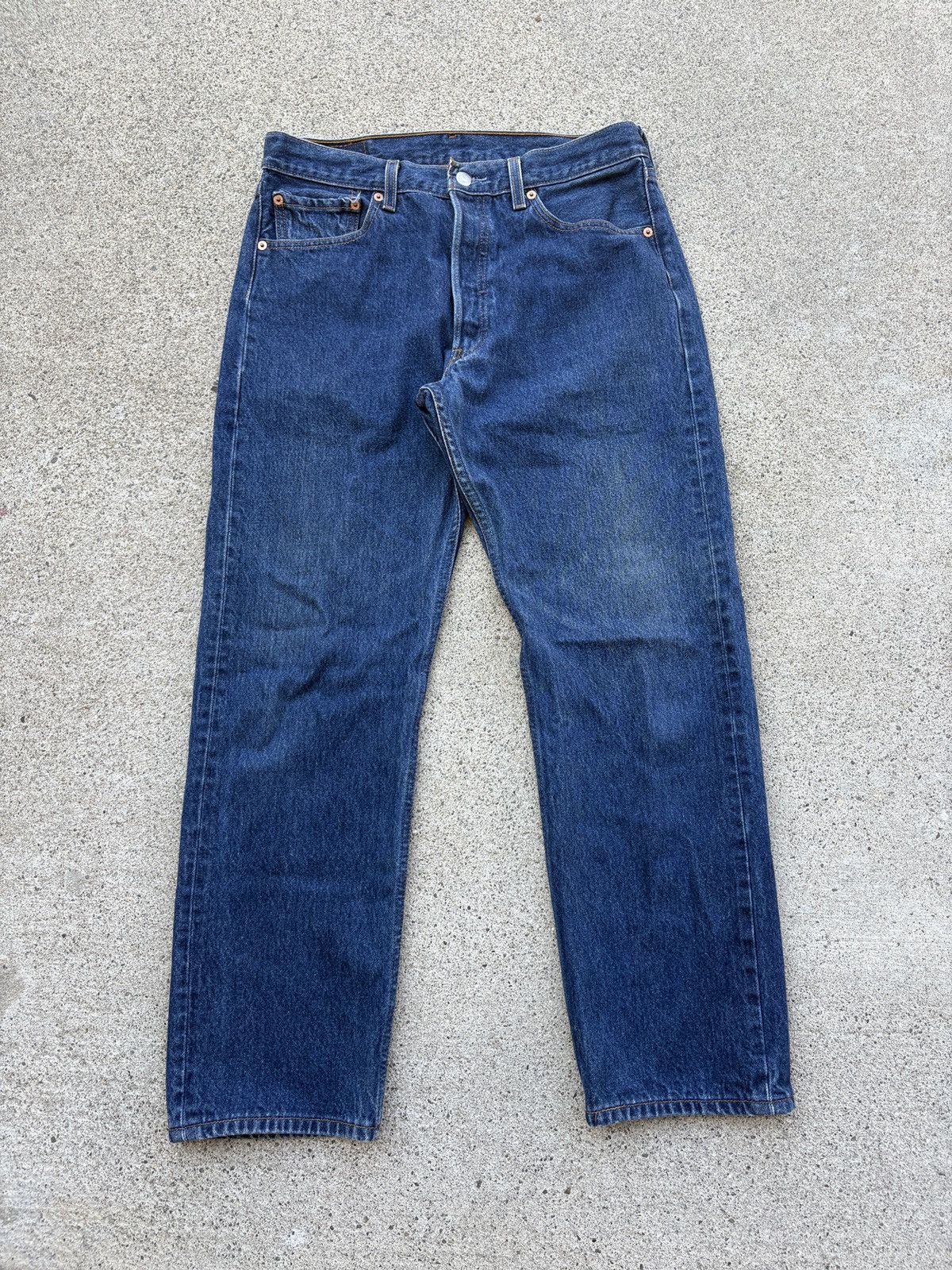 Levi's Vintage 2001 Med. Indigo Levi’s 501 Reg. Fit Jeans Sz. 34x32 Size US 34 / EU 50 - 1 Thumbnail