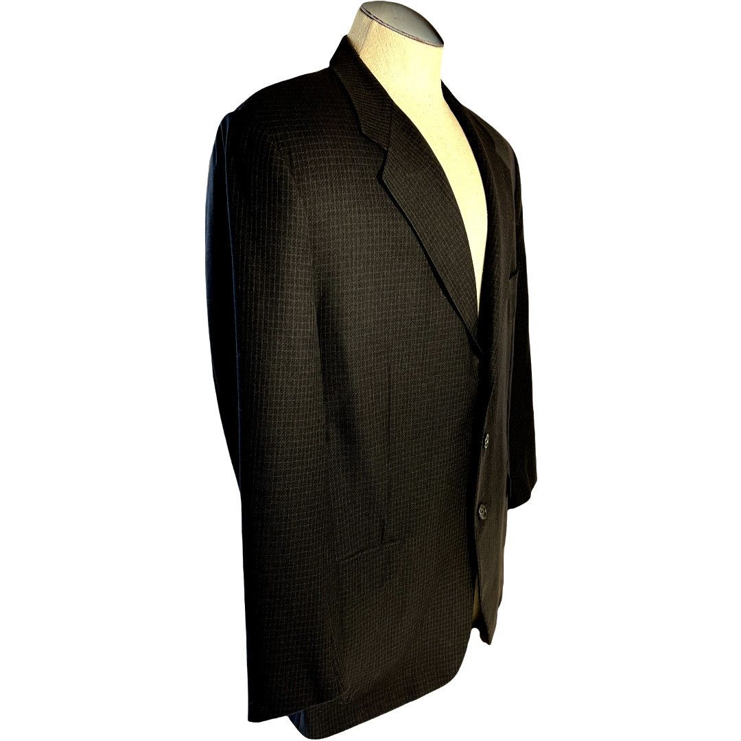 Corneliani Corneliani Italy Men's Dark Grey Wool Blazer Jacket 46 L Size 46L - 4 Thumbnail