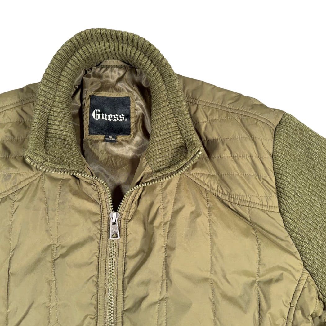 Guess Guess Jacket Adult XL Green Quilted Nylon Military Army Size US XL / EU 56 / 4 - 2 Thumbnail
