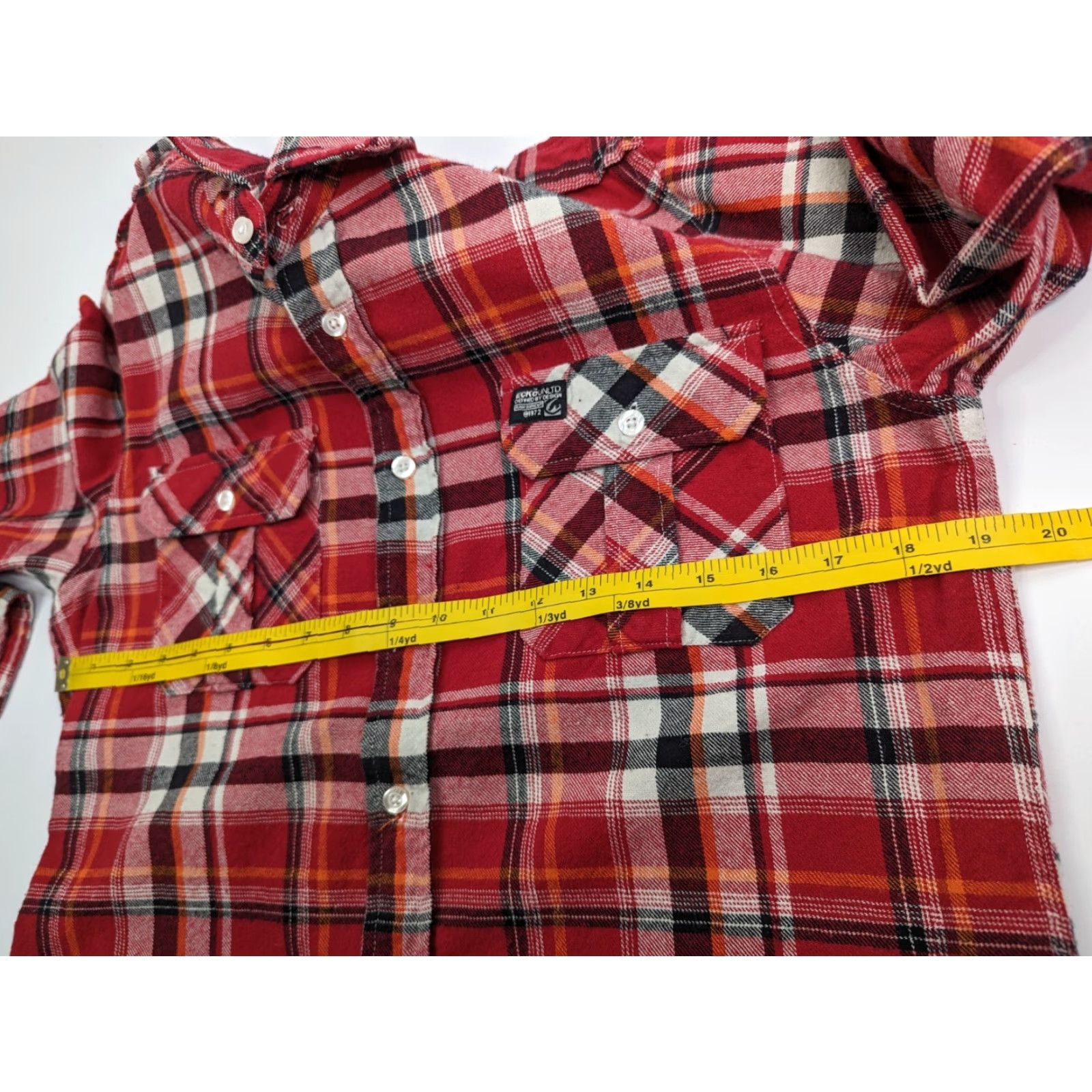 Ecko Unltd. Ecko Unltd. Shirt Flannel Long Sleeve Cotton Red Plaid Size M Athletic Men Size US M / EU 48-50 / 2 - 6 Thumbnail