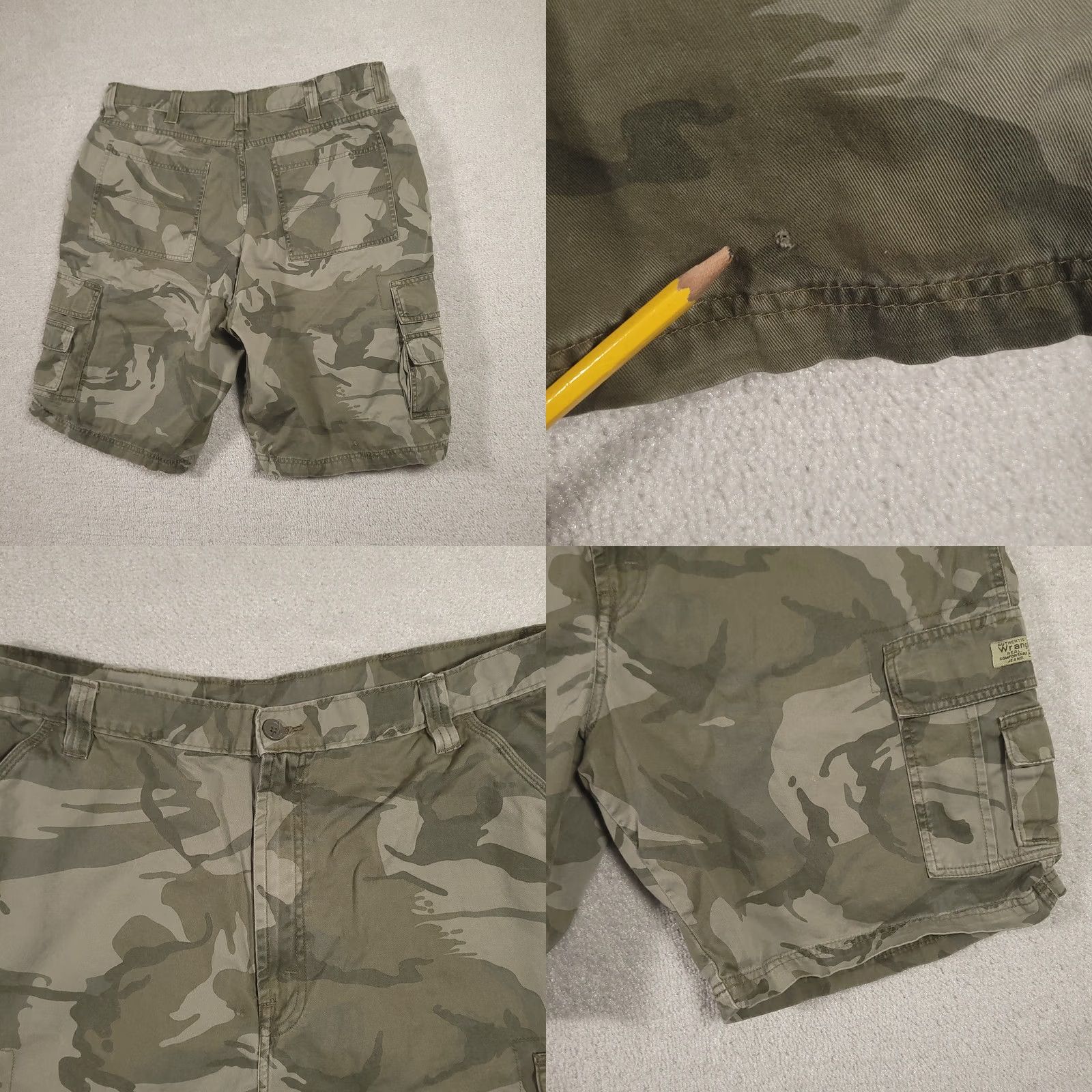 Wrangler Wrangler Cargo Shorts Mens 38 Green Camo Army Military Work Utility Y2K Cargo Shorts 90s Grunge Outdoor Classic Mens Size US 38 / EU 54 - 8 Thumbnail