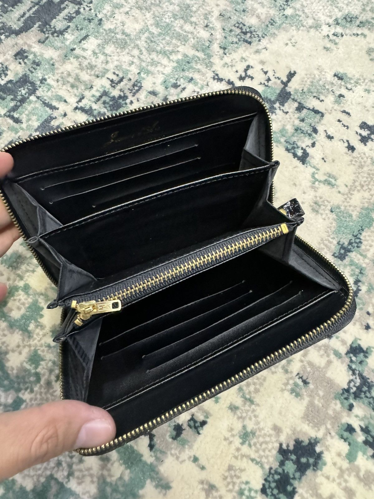 Designer × Leather JEANNE D' ARC CROCODILE LEATHER PATTERN BIFOLD ZIPPER WALLET Size ONE SIZE - 4 Thumbnail