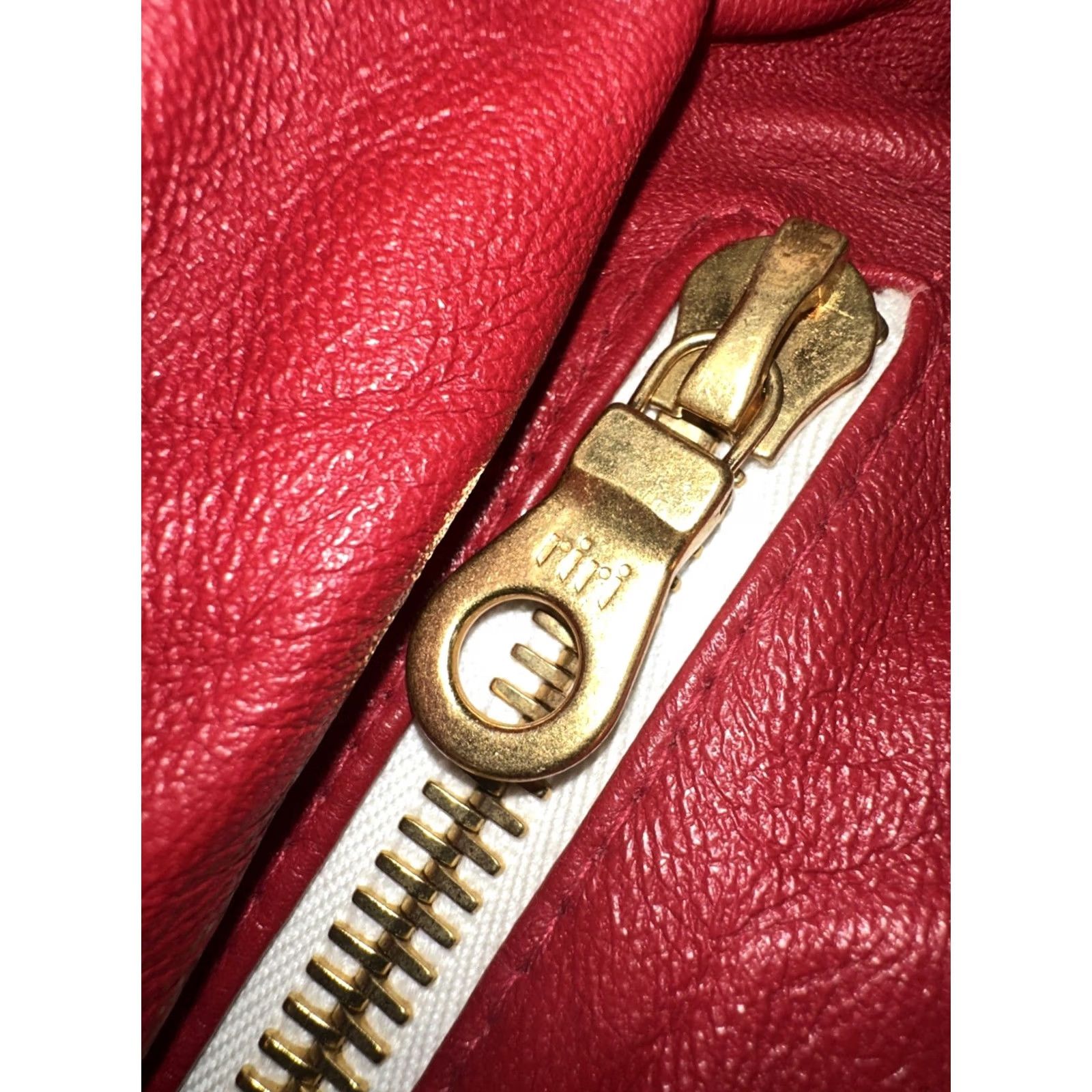 Vintage VINTAGE Red Leather Moto Biker Pants Mens 42 Regular 34in Medusa RiRi Zippers Quilted Leather Pants Clothing Size US 42 / EU 58 - 3 Thumbnail