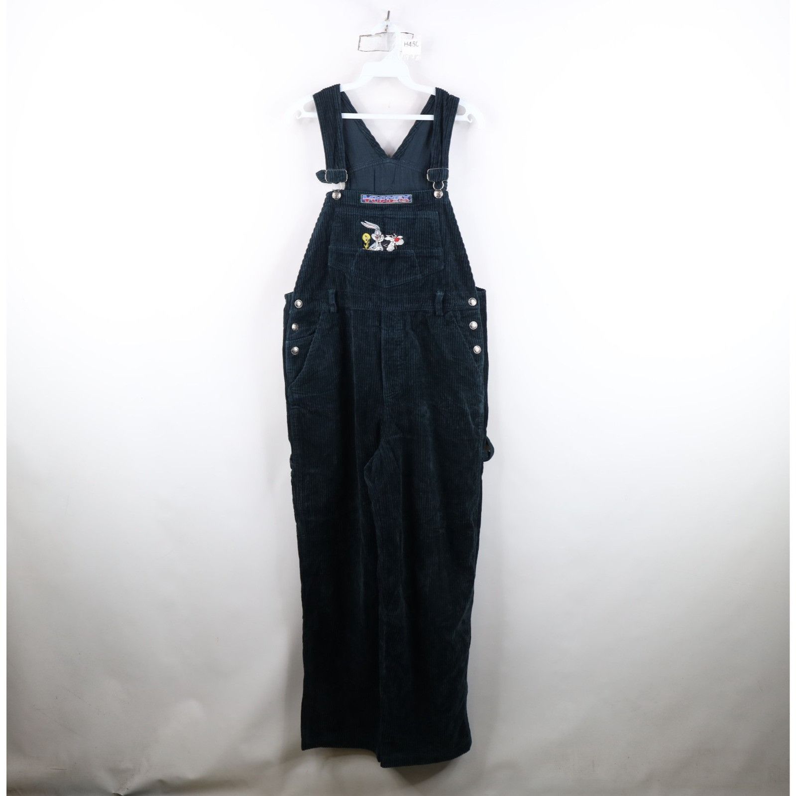 Vintage Vintage 90s Looney Tunes Faded Corduroy Overalls Size 32" / US 10 / IT 46 - 1 Thumbnail