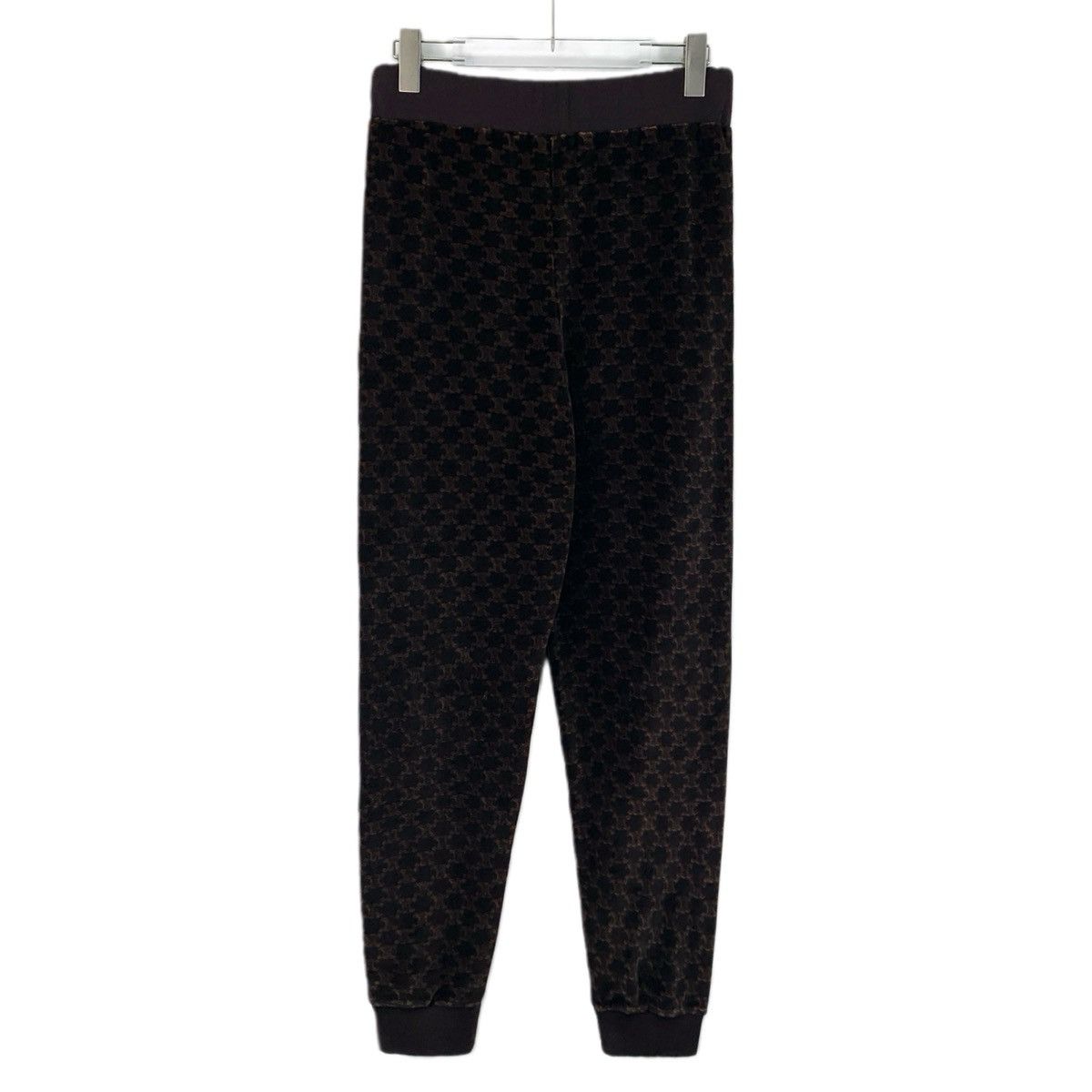 Celine Celine Brown Triomphe All-over Print Cuffed Knit Pants K26WX Size 27" / US 4 / IT 40 - 2 Thumbnail