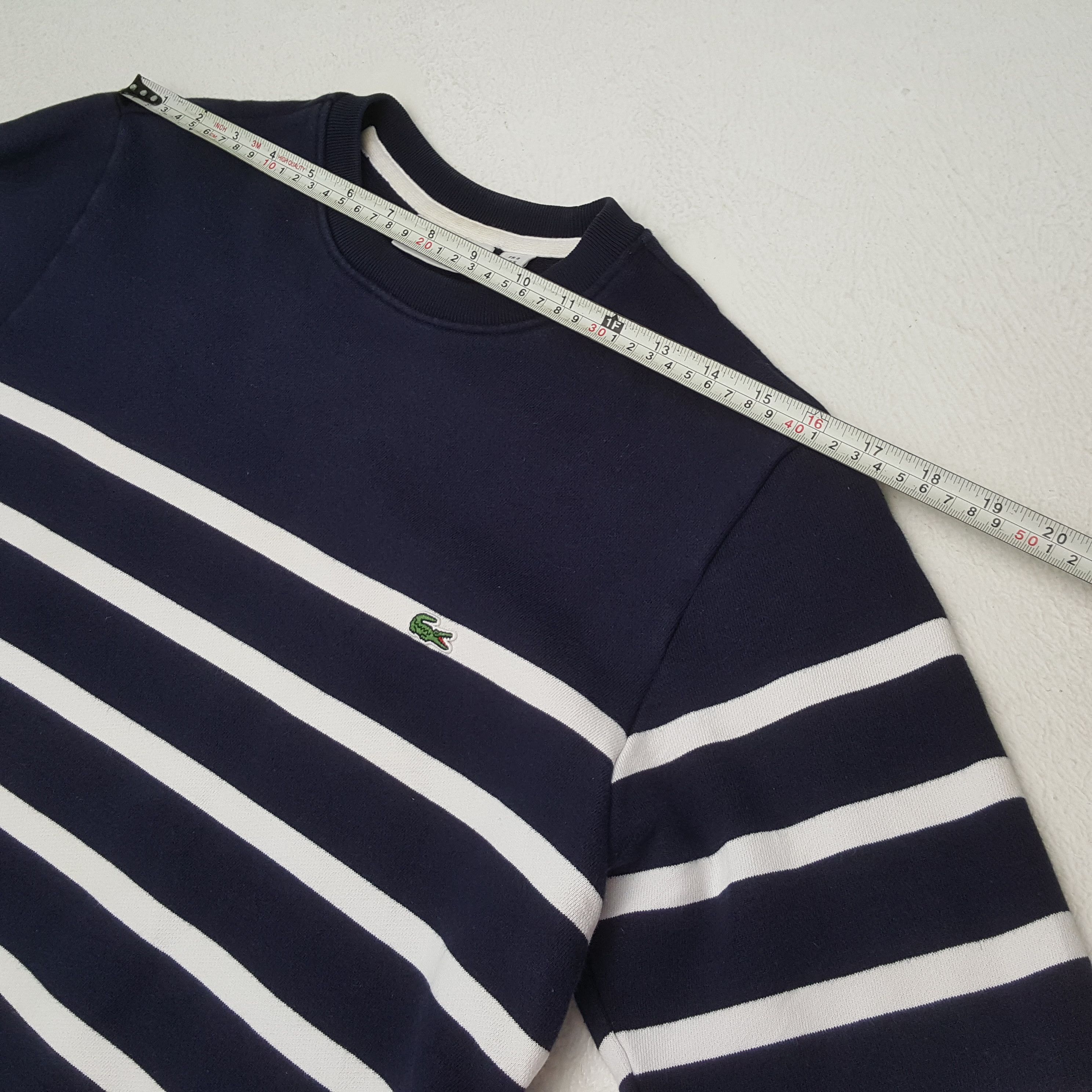 Lacoste × Vintage LACOSTE Small Logo Stripe Design Sweatshirt Size US S / EU 44-46 / 1 - 4 Thumbnail