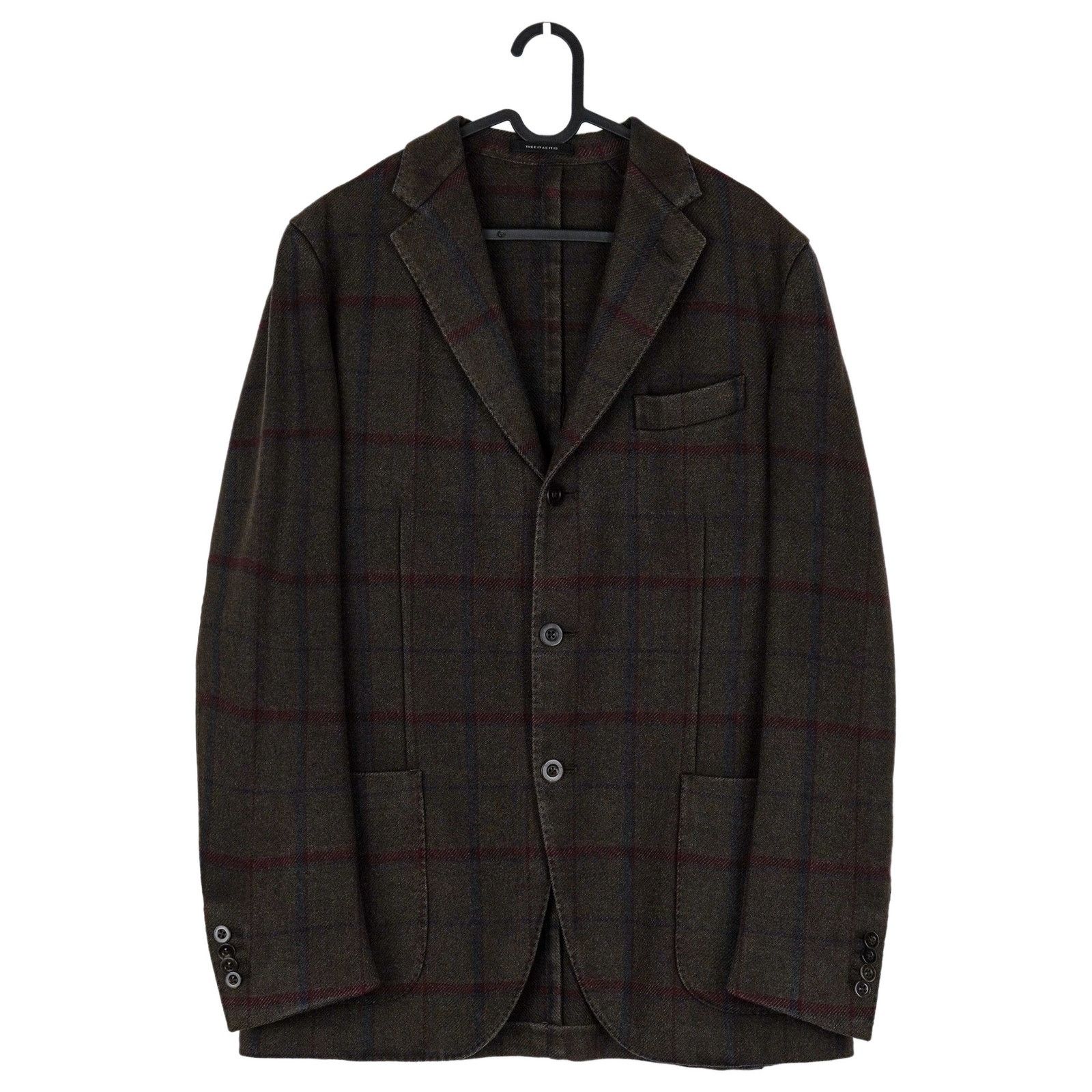 Boglioli Boglioli Brown Plaid Wool Blend Tailored Blazer K Jacket Size US L / EU 52-54 / 3 - 1 Thumbnail