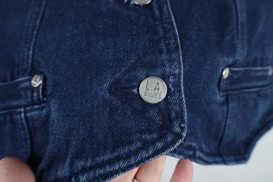 Vintage Vintage 90s Streetwear Denim Jean Vest Jacket Blue Size 3XL / US 20-22 - 7 Thumbnail
