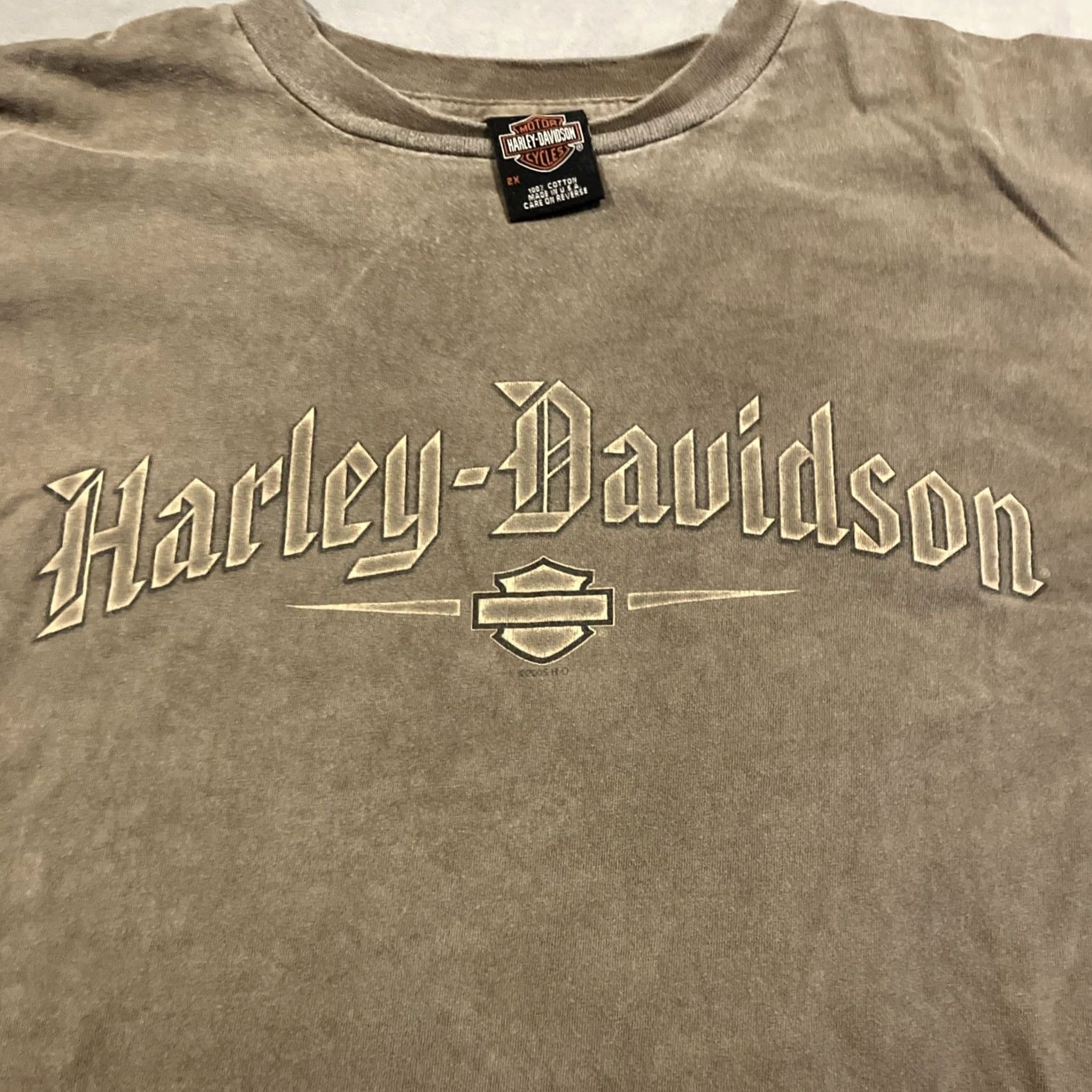 Harley Davidson VINTAGE Harley-Davidson Suffolk County New York Single Stitch T Shirt XXL Brown Mens T-Shirt Short Sleeve 2XL Size US XXL / EU 58 / 5 - 2 Thumbnail