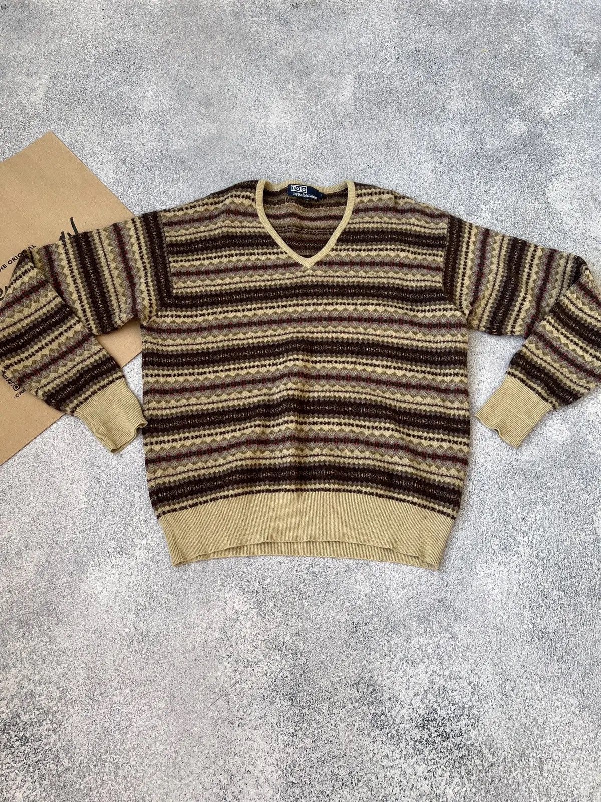 Designer × Polo Ralph Lauren × Vintage Vintage Polo Ralph Lauren Sweater Pullover Knit Long Sleeve Size US L / EU 52-54 / 3 - 2 Thumbnail