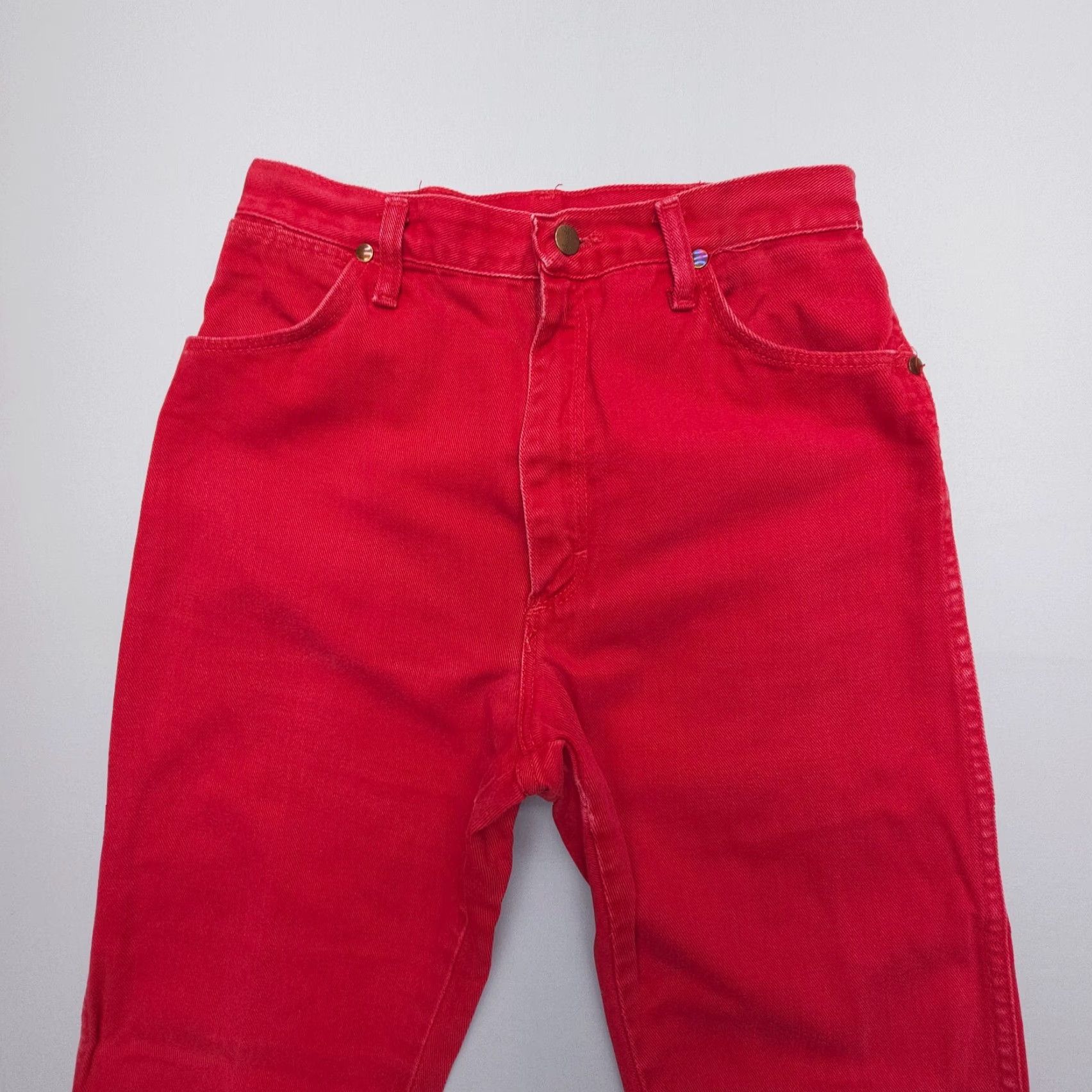 Wrangler VINTAGE Wrangler Cowboy Cut Jeans Womens 11 Red Denim 100% Cotton Western 5-Pocket Size 32" / US 10 / IT 46 - 4 Thumbnail