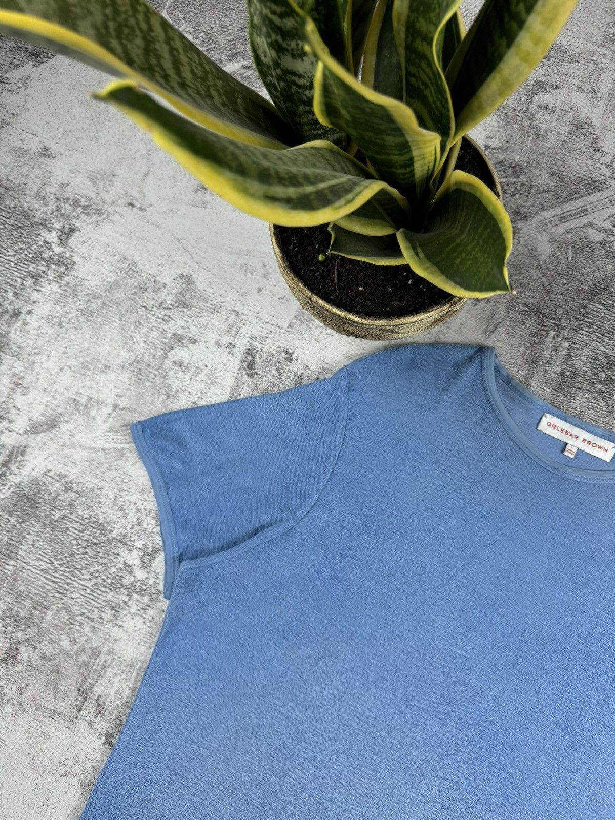 Orlebar Brown Orlebar Brown Linen Pullover Velour Basic T-Shirt Tee Size US L / EU 52-54 / 3 - 4 Thumbnail