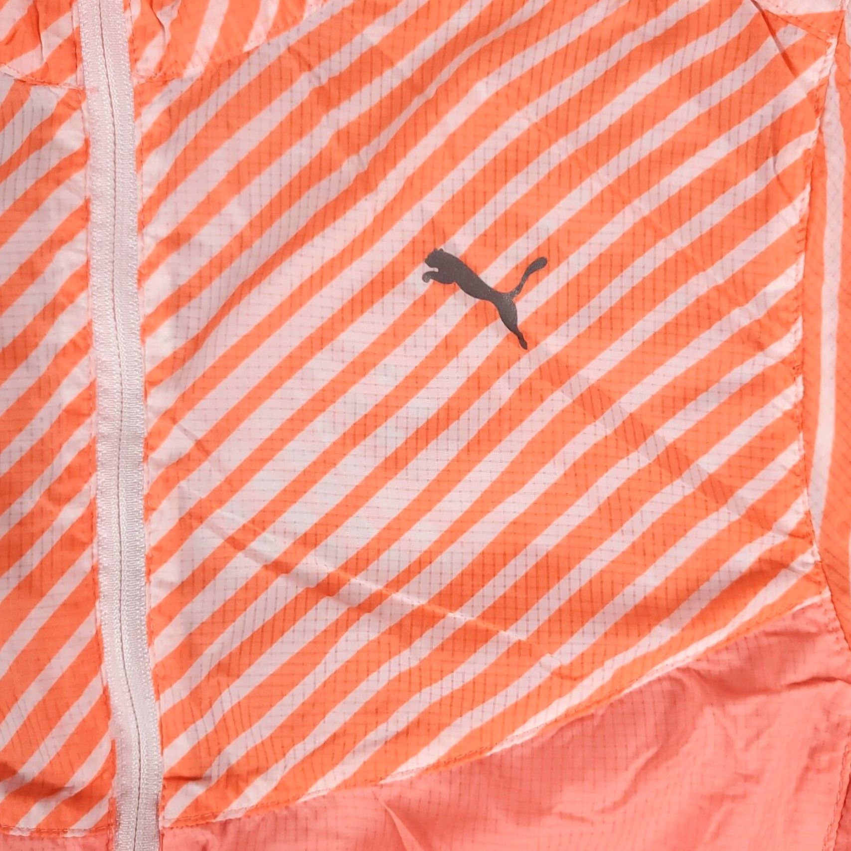 Puma PUMA Windbreaker Jacket Womens Small Coral Orange Full Zip Activewear Size S / US 4 / IT 40 - 2 Thumbnail