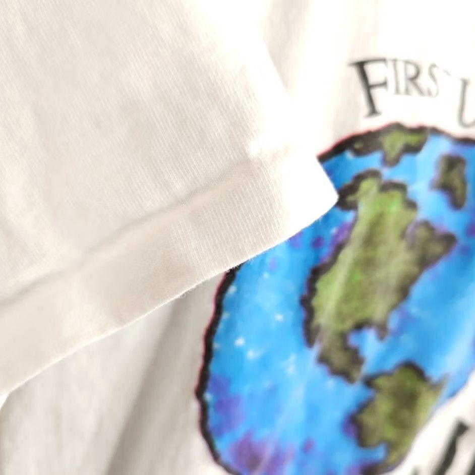 Vintage VINTAGE World T Shirt Mens XL White 90s Naturally Earth Globe Planet Made In USA Size US XL / EU 56 / 4 - 5 Thumbnail