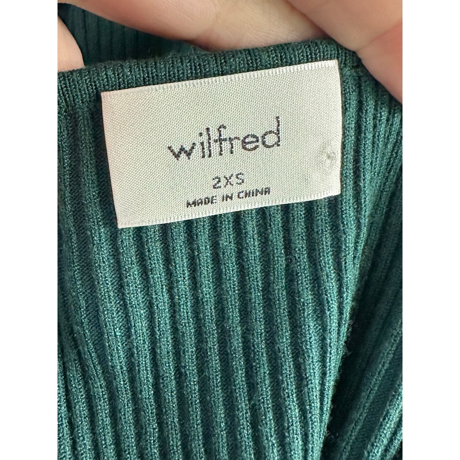 Aritzia Wilfred Green Cutout Bodycon Mini Dress size 2XS Size XXS / US 00 / IT 34 - 3 Thumbnail