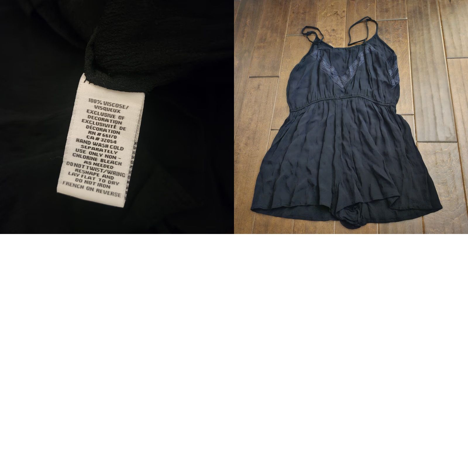 Vintage Kimchi Blue Romper Womens Large Black Lace Trim Sleeveless Elastic Waist Romper Beach Summer 2010s Womens Size 36" / US 14 / IT 50 - 9 Thumbnail
