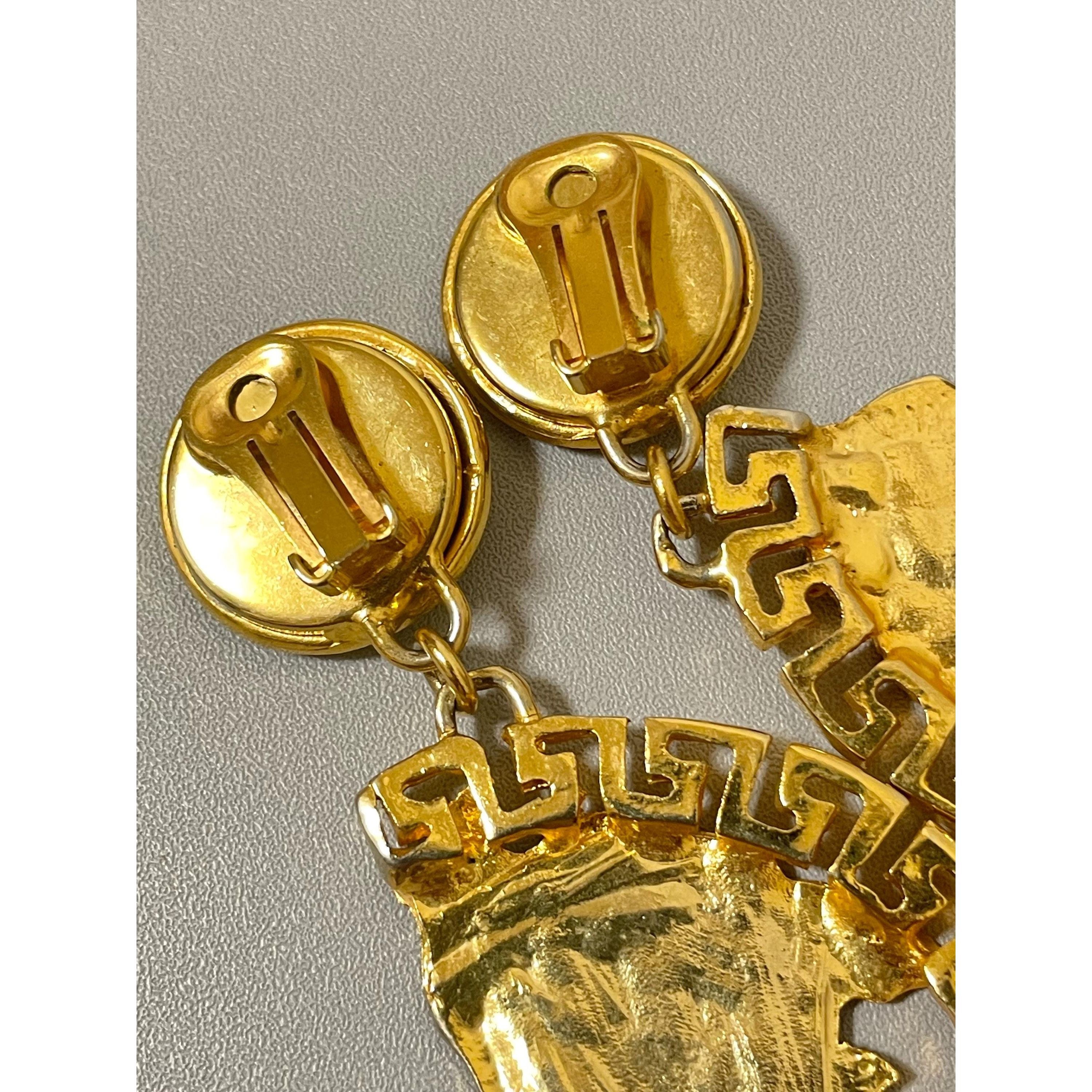 Versace Vintage Gianni Versace Jumbo Medusa dangle earrings Size ONE SIZE - 3 Thumbnail