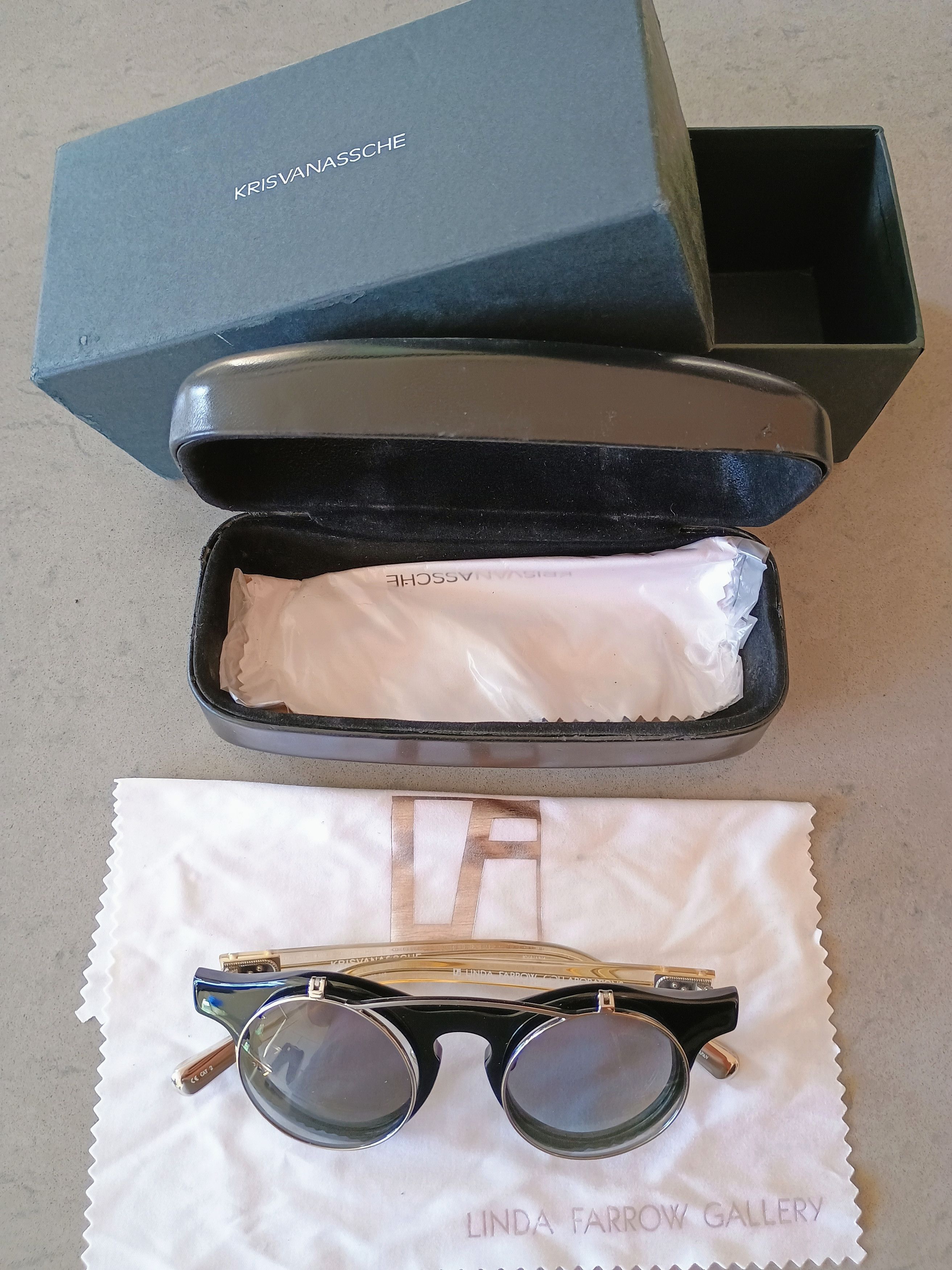 Kris Van Assche × Linda Farrow Flip up sunglasses | Grailed