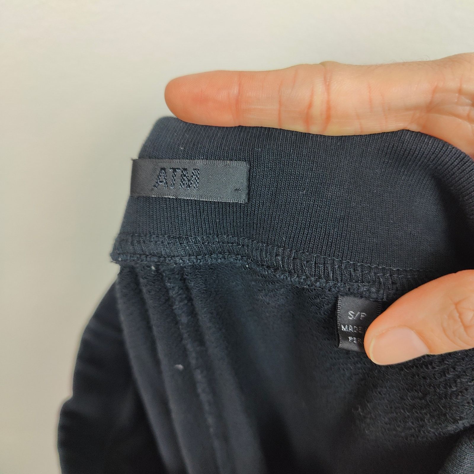 ATM ATM Jogger Pants Womens Small Black Cotton Terry Lounge Size 28" / US 6 / IT 42 - 5 Thumbnail